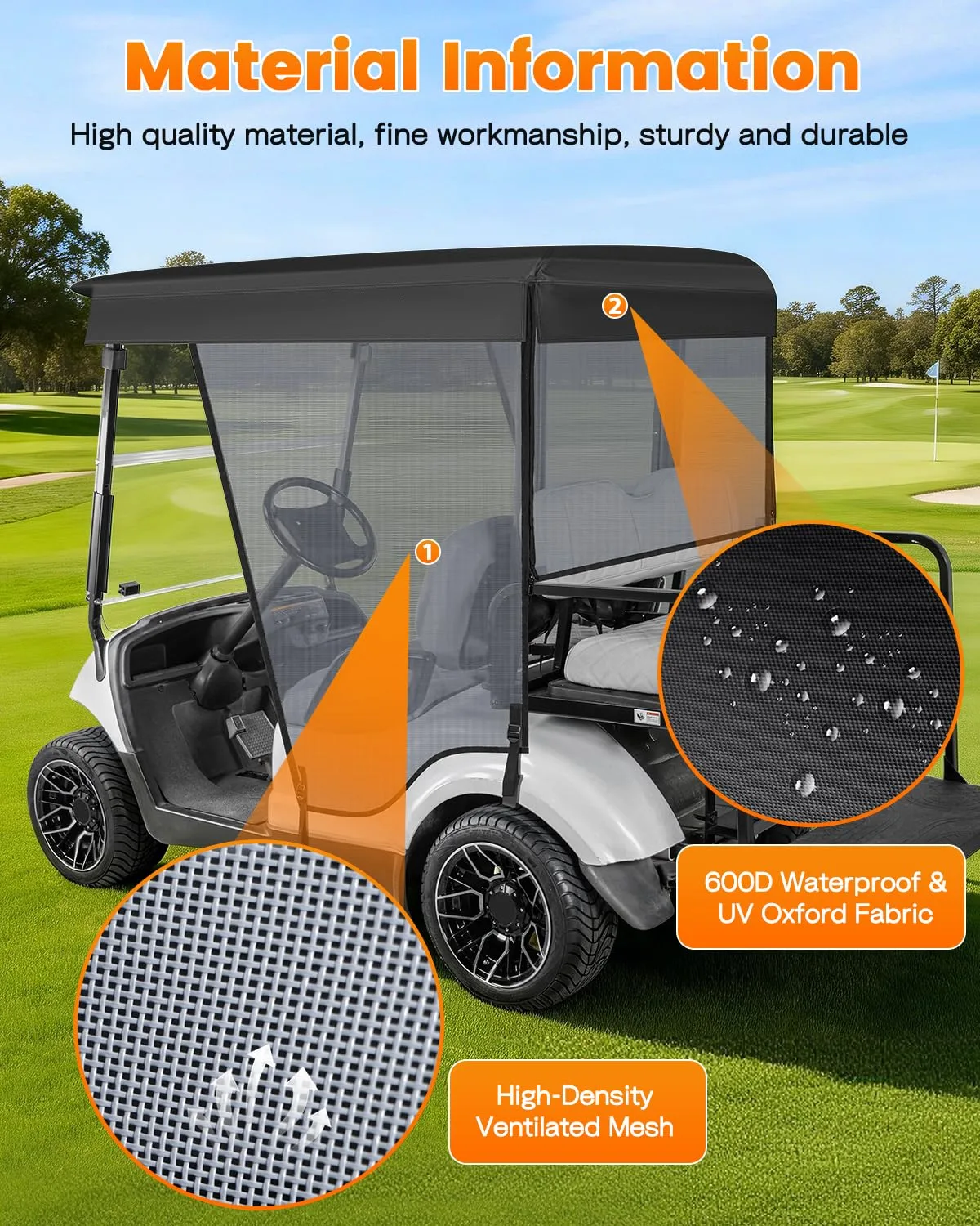 SANXIACAR Sun Shade Cover for Yamaha G29 Drive 2 image 3