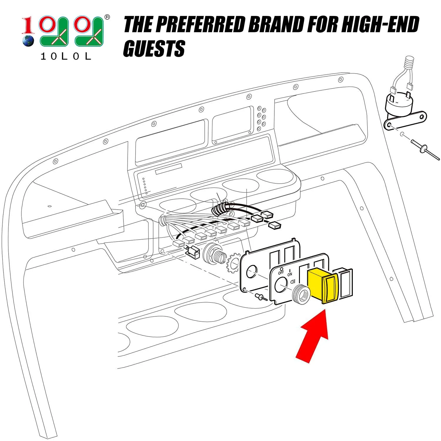 48V Forward Reverse Switch for EZGO TXT PDS Golf Cart image 2
