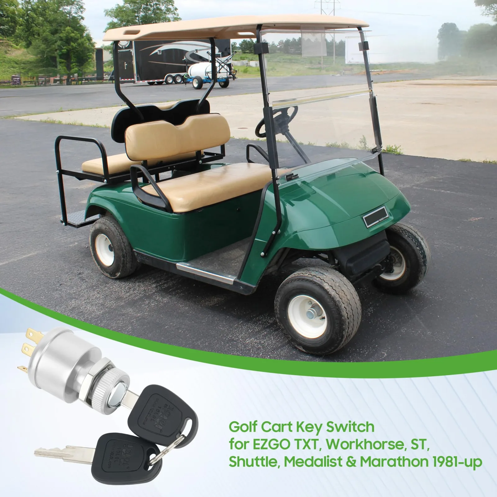 10L0L EZGO Ignition Switch and No-Drill Golf Cart Mirrors image 3