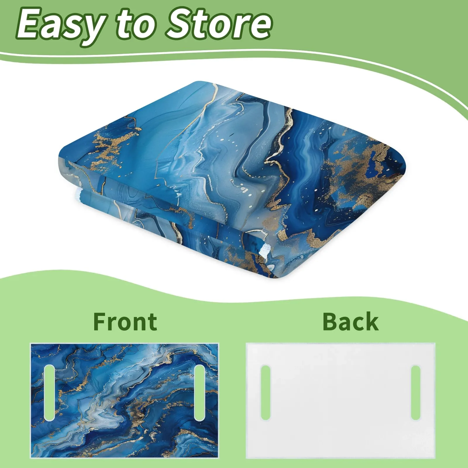 Tiveruda Blue Marble Golf Cart Seat Cover, 51 x 31 in image 4
