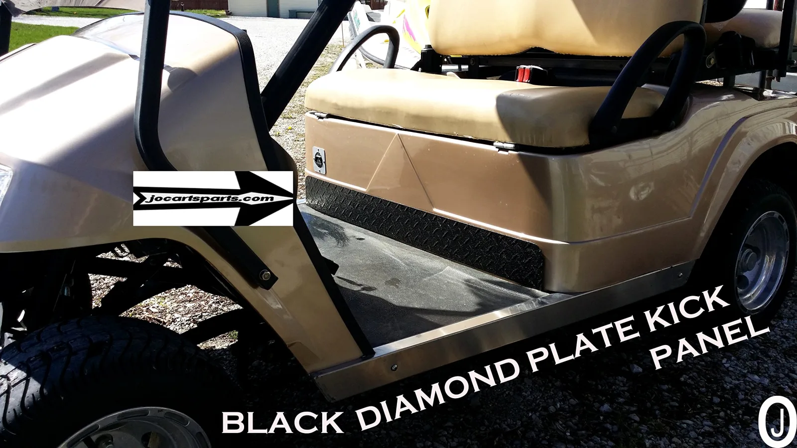 E-Z-GO TXT/Medalist Kick Panel, Black Diamond Plate image 3