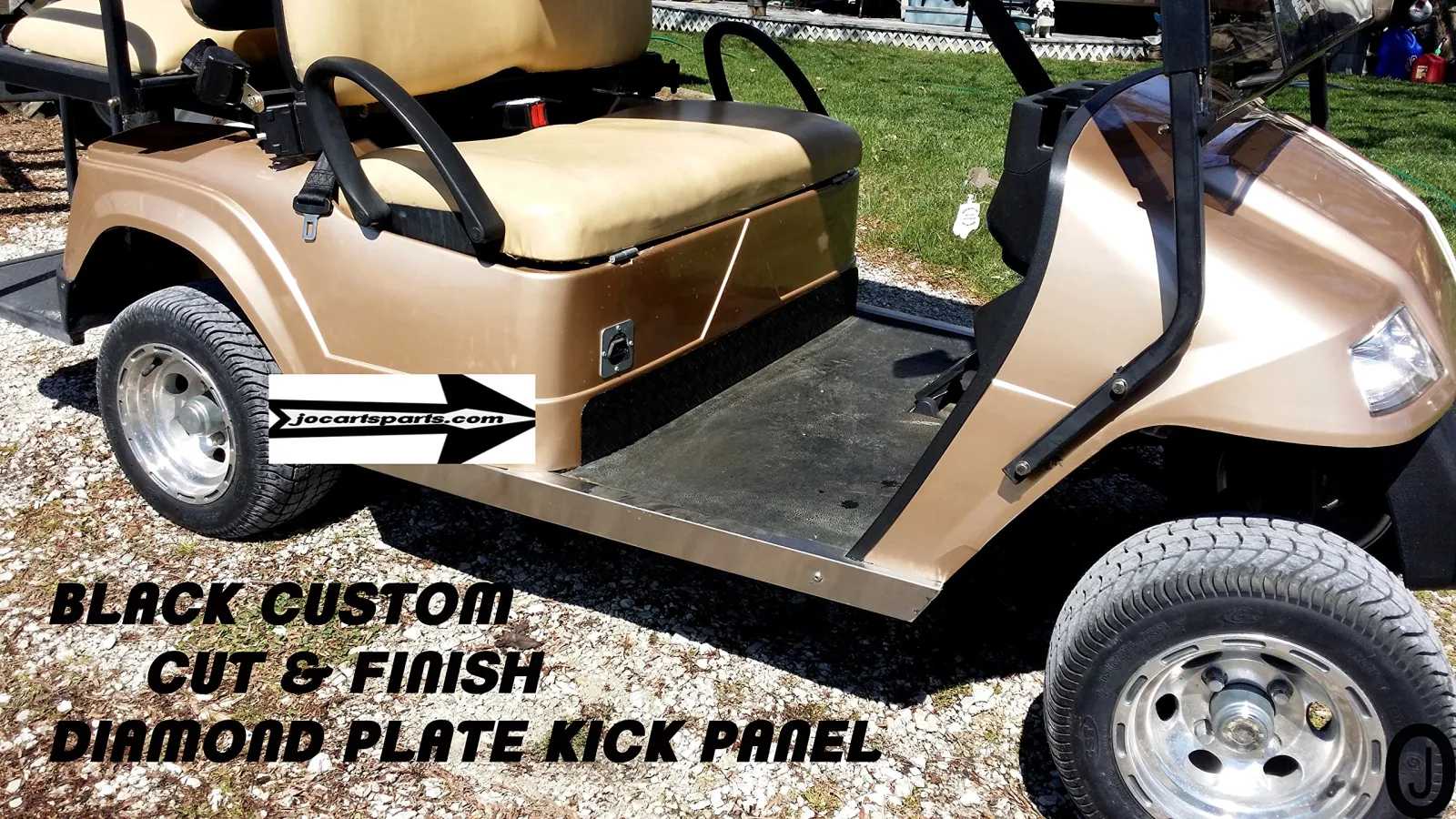 E-Z-GO TXT/Medalist Kick Panel, Black Diamond Plate image 4