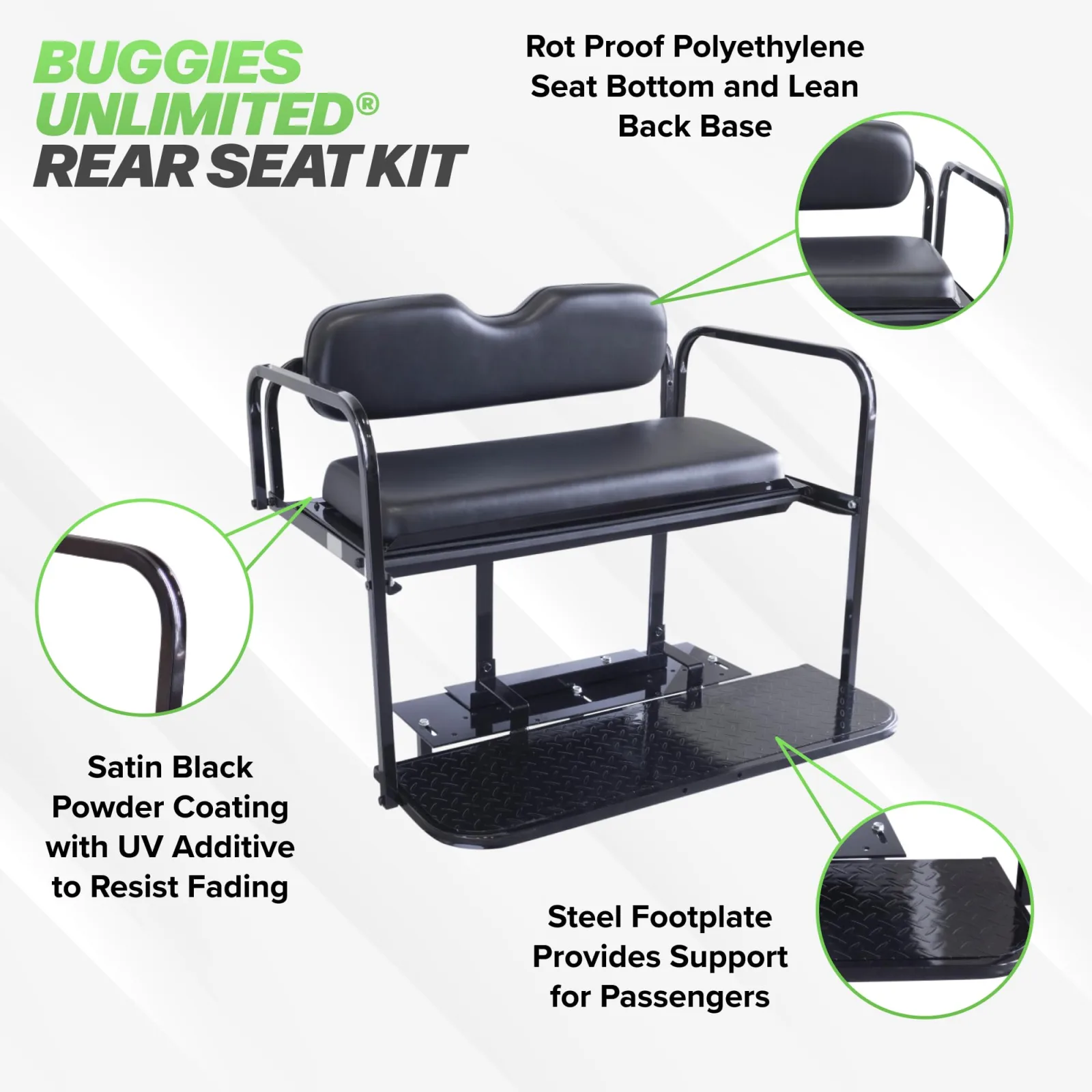 Buggies Unlimited EZGO RXV Rear Seat Kit 01-235 image 2
