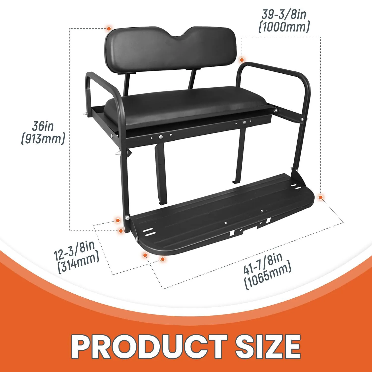 KUAFU GO-1760 Rear Seat Kit for E-Z-GO Marathon image 2