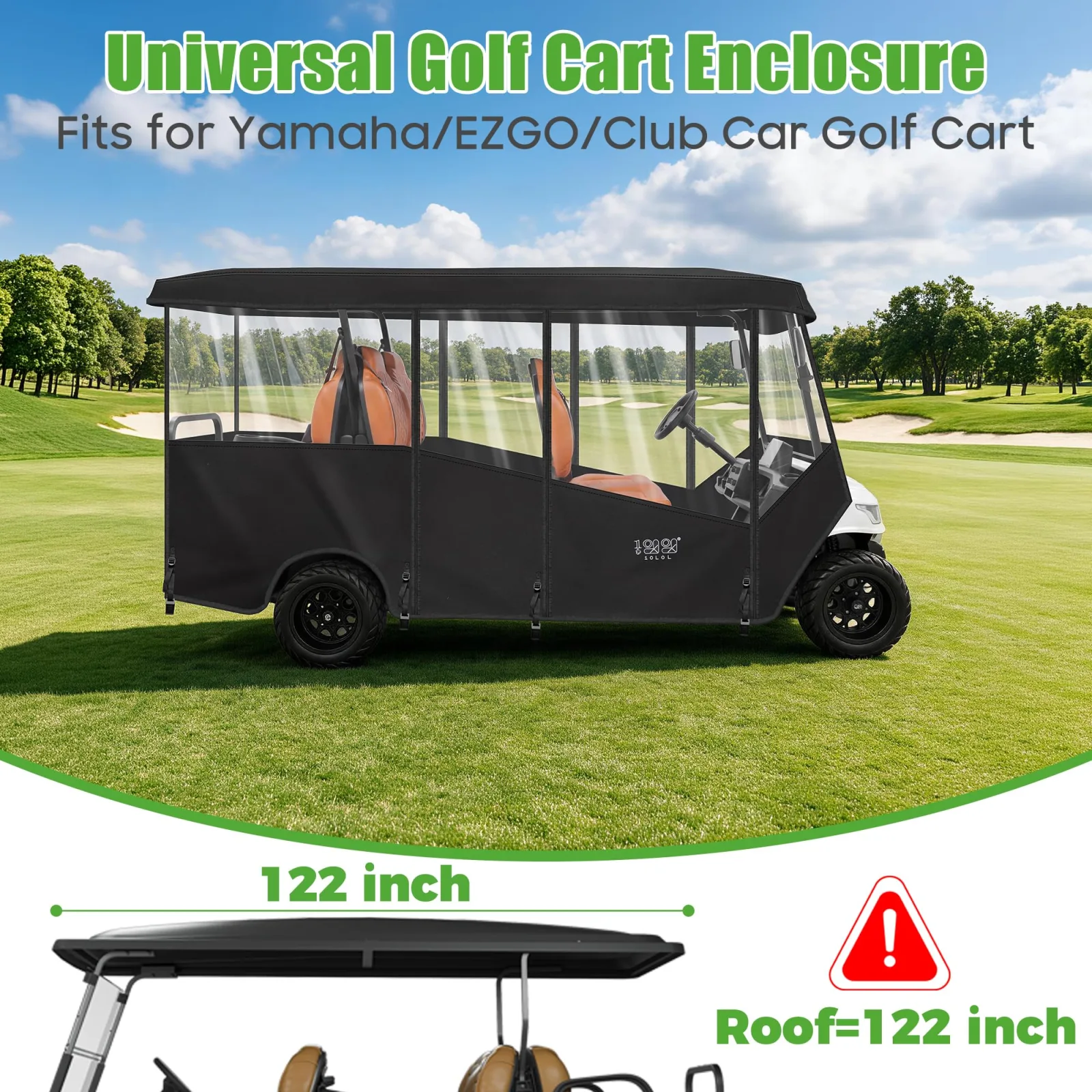 10L0L 6-Passenger Golf Cart Enclosure Cover image 3