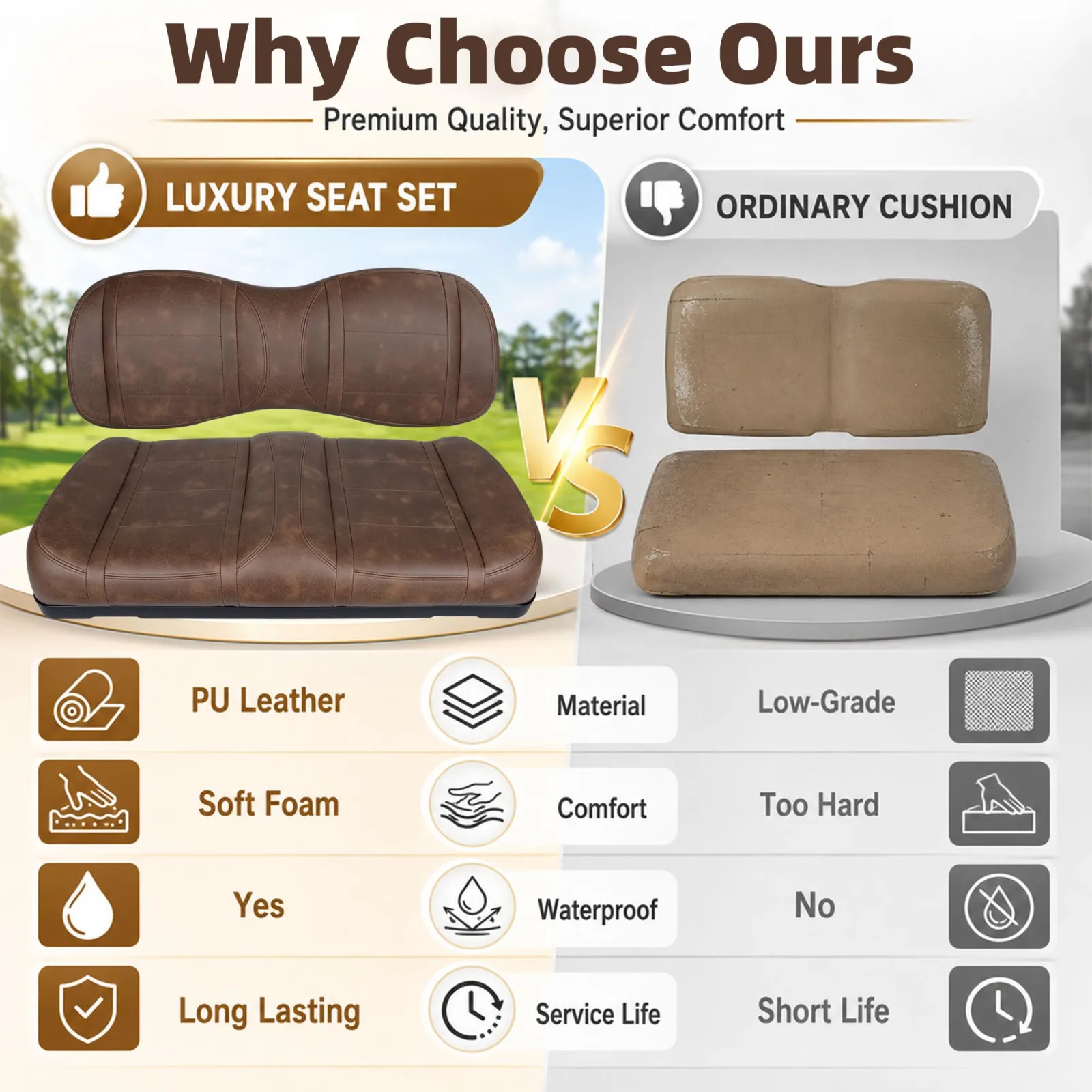 Roykaw Yamaha Drive2 G29-2 Front Seat Cushion ROY0697 image 4