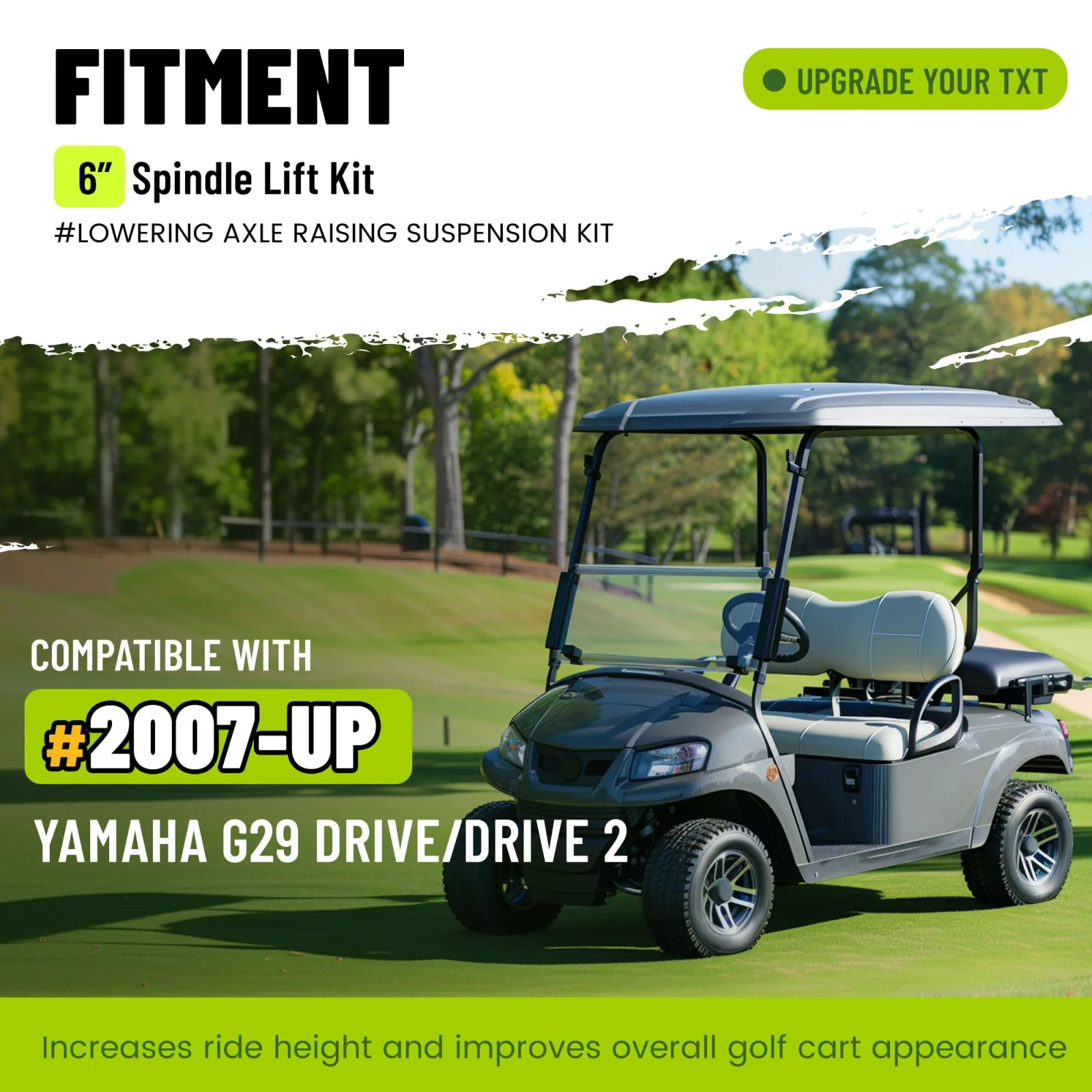 ECOTRIC 6-Inch Spindle Lift Kit for Yamaha G29/Drive image 2