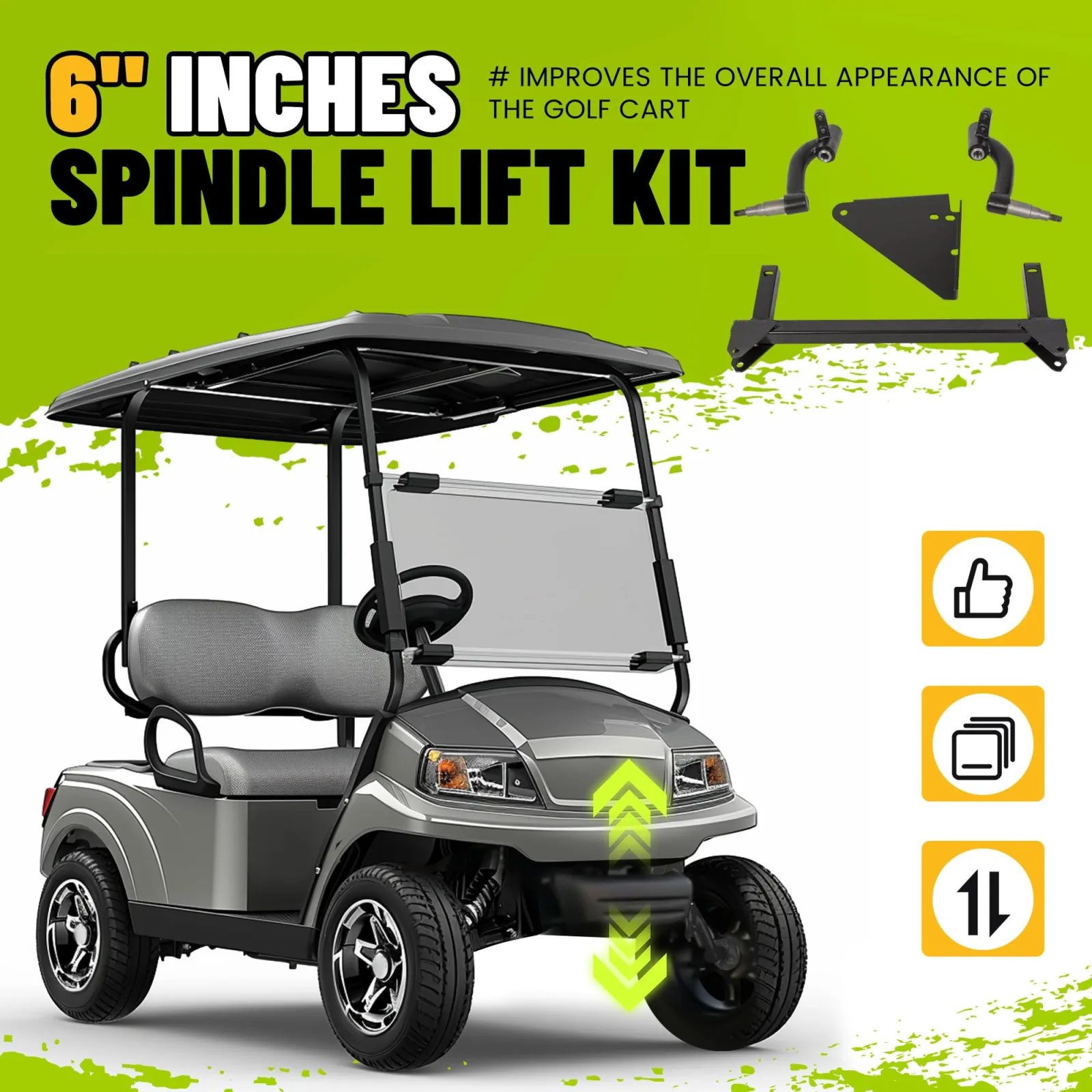 ECOTRIC 6-Inch Spindle Lift Kit for Yamaha G29/Drive image 3