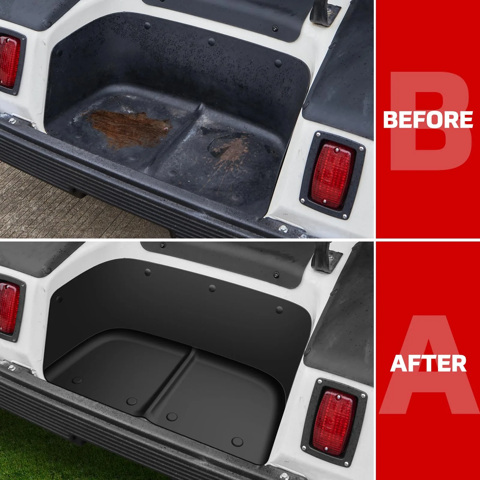 XUTVOTOR Rear Bag Well Mat for Club Car DS image 2