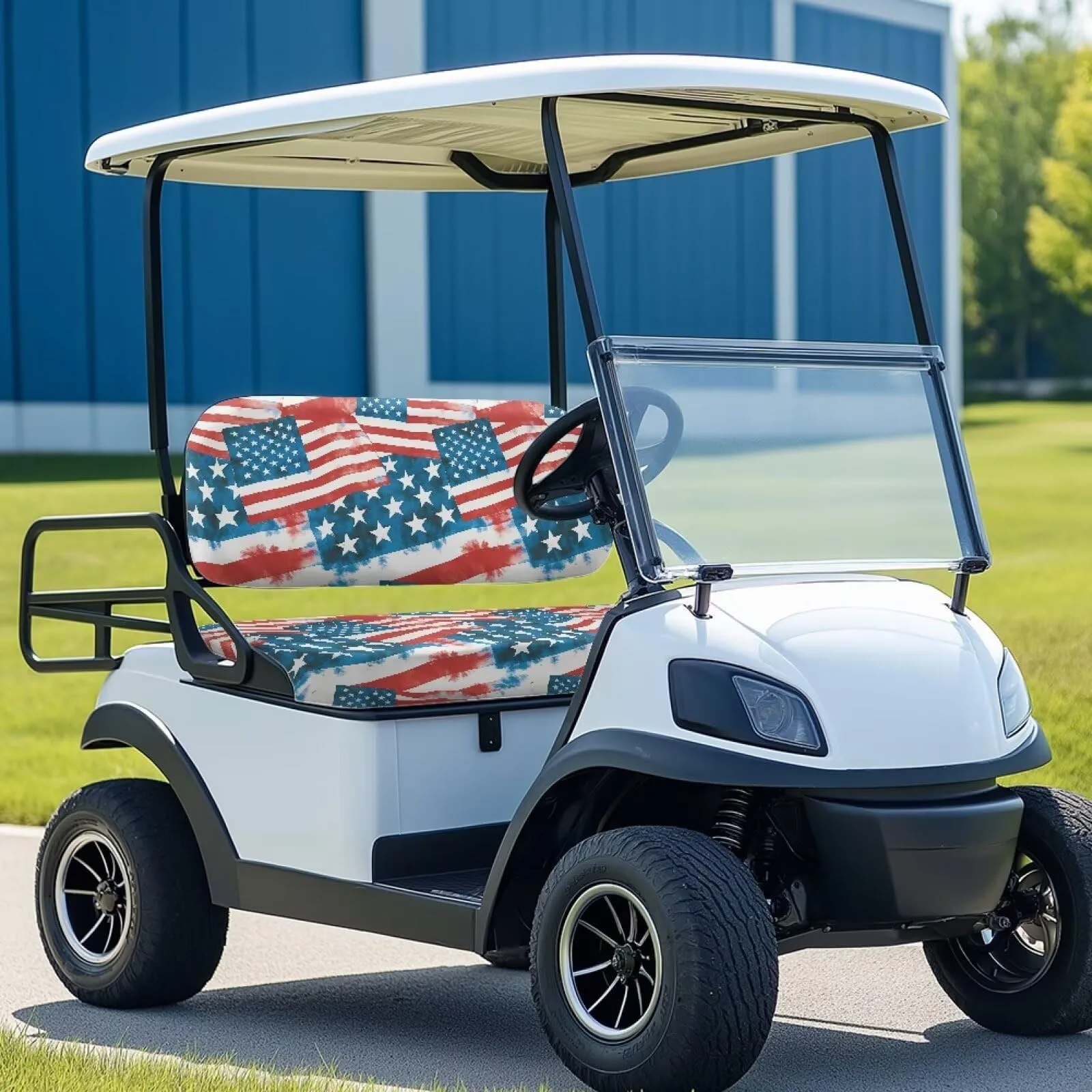 Rarucativ American Flag Golf Cart Seat Covers image 3