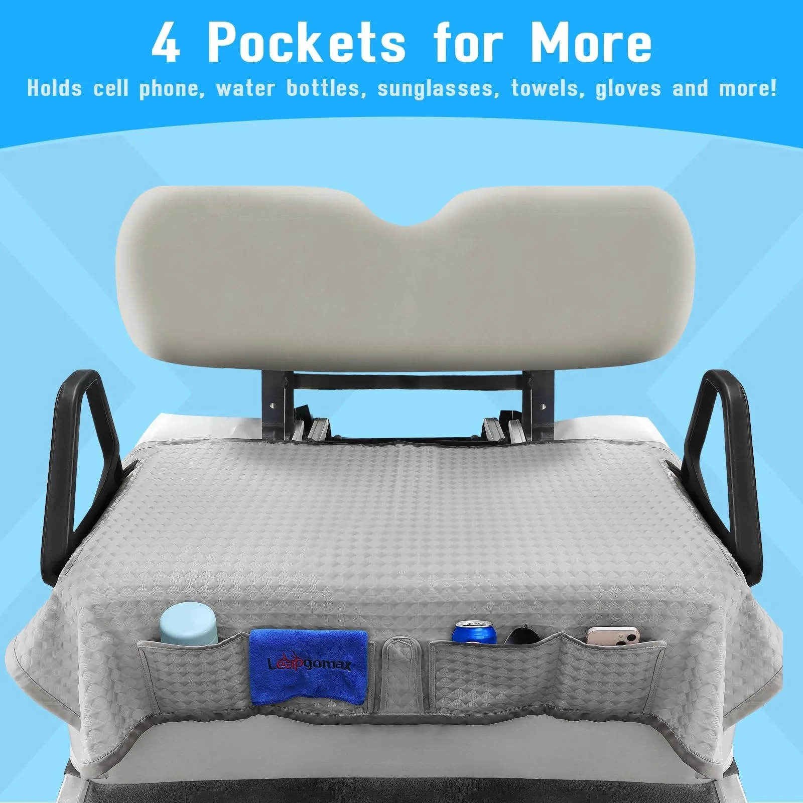 LEAPGOMAX Golf Cart Seat Blanket for Club Car, EZGO & Yamaha image 2