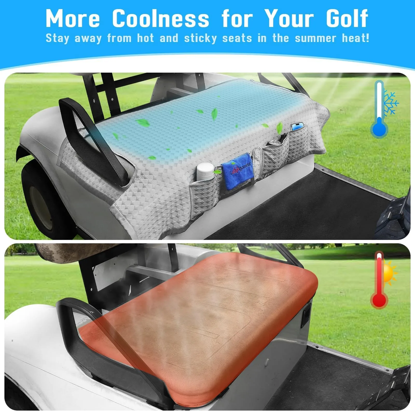 LEAPGOMAX Golf Cart Seat Blanket for Club Car, EZGO & Yamaha image 4
