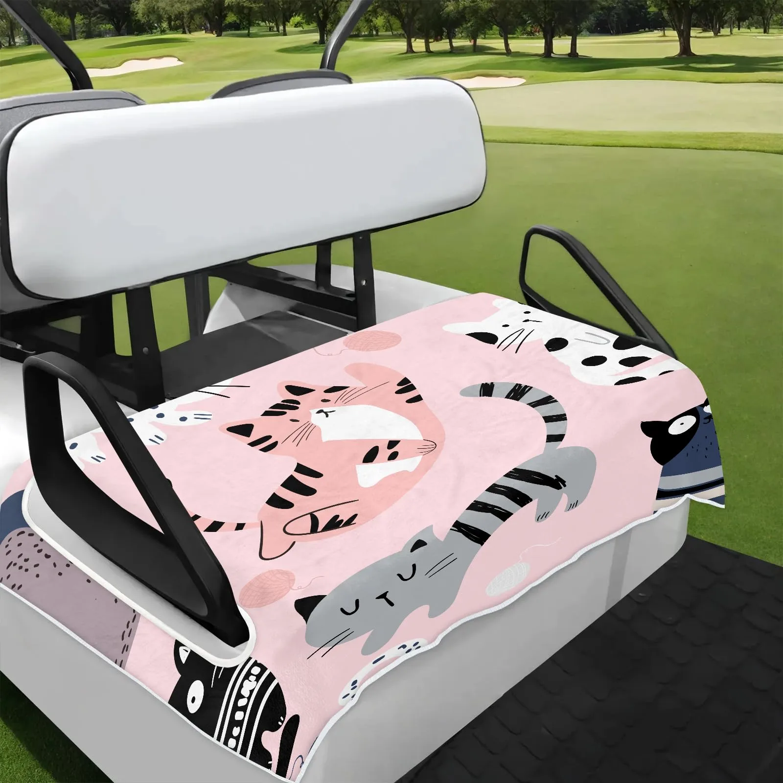 Tiveruda Golf Cart Seat Cover for Double Seats 51 x 31 in