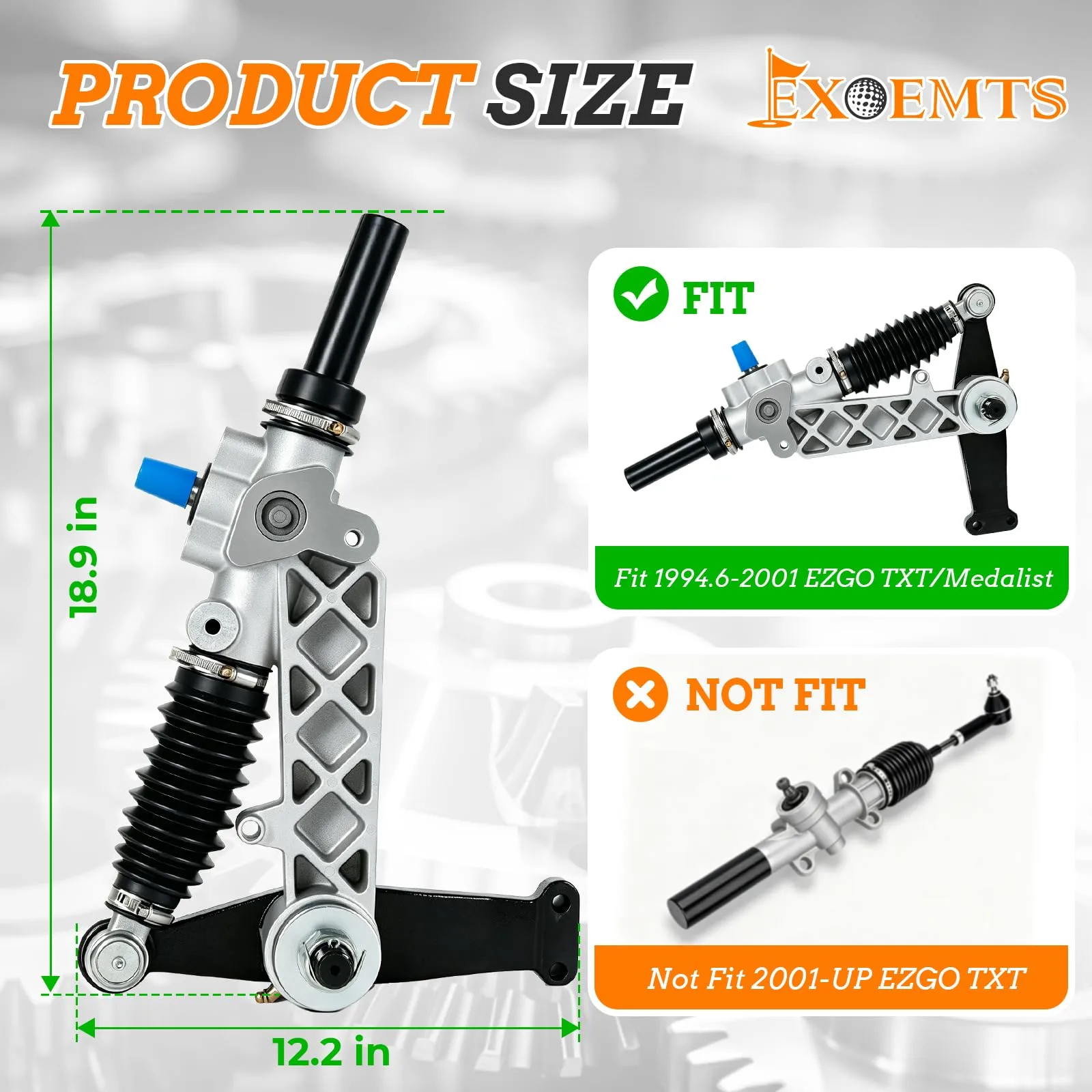 EXOEMTS Steering Gear Box Assembly 70314-G01 for E-Z-GO TXT image 3