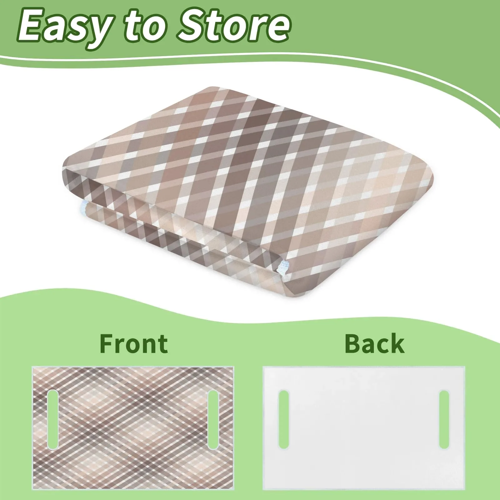 Tiveruda Plaid Golf Cart Seat Cover for Double Seats image 4