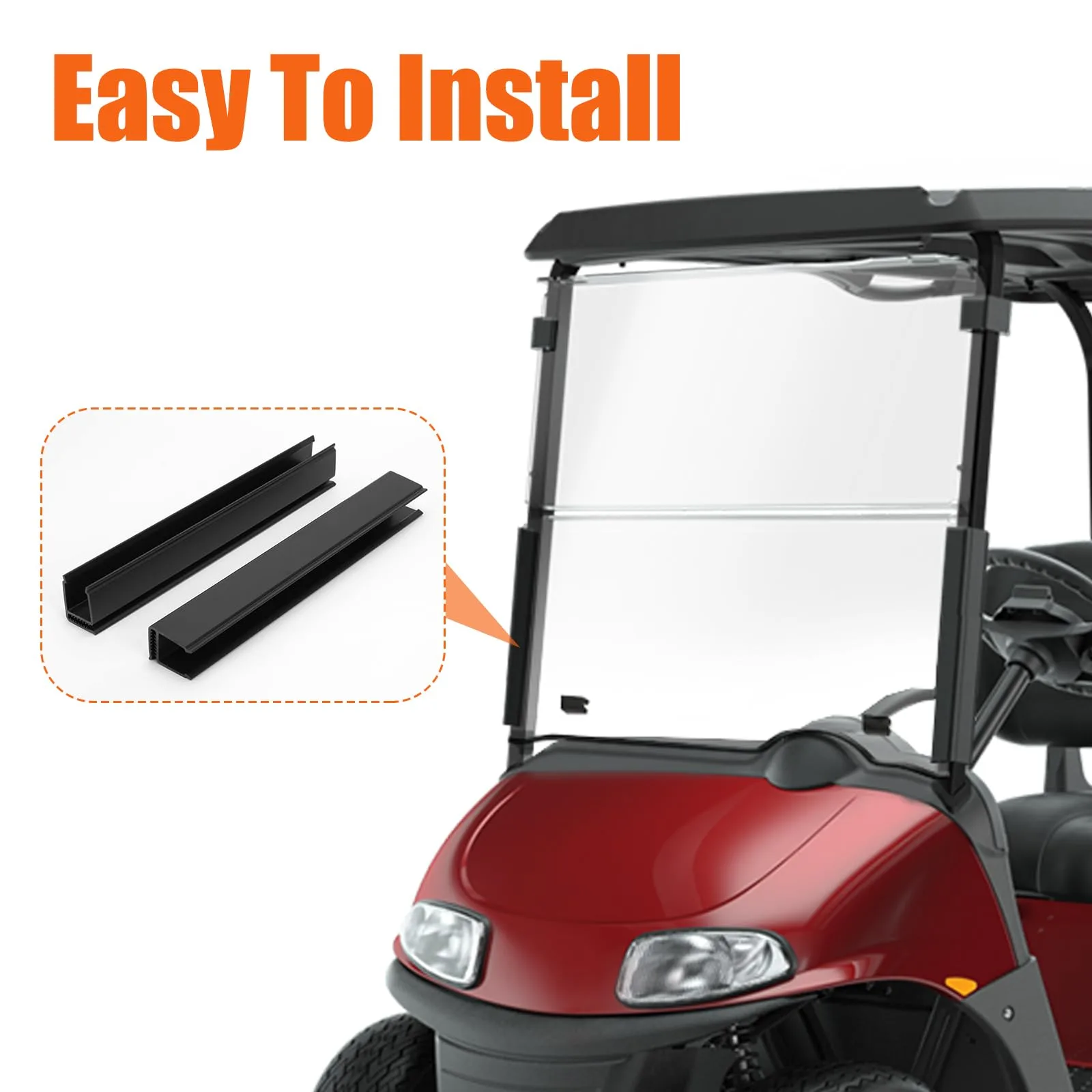 TechInovat E-Z-GO RXV Folding Windshield 200006 image 2