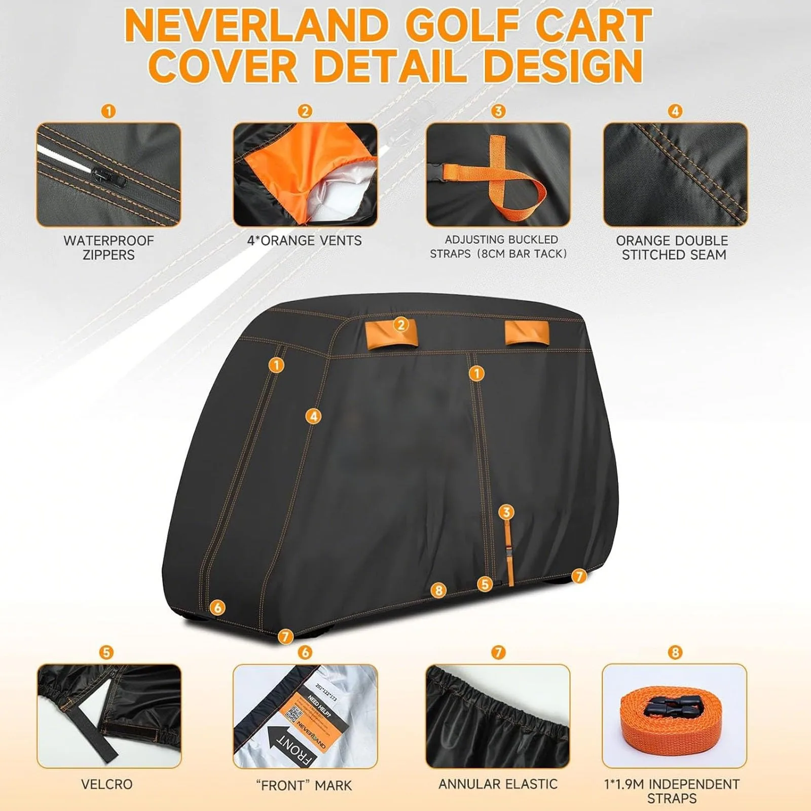 AZXYQ Golf Cart Cover for Tomberlin E-Merge E4 2019-2026 image 4