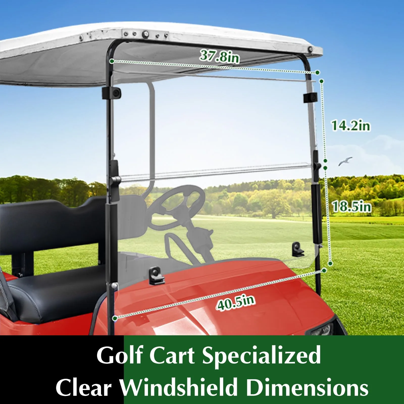 Nuojinsi Folding Windshield for E-Z-GO TXT 1995-2013 image 4