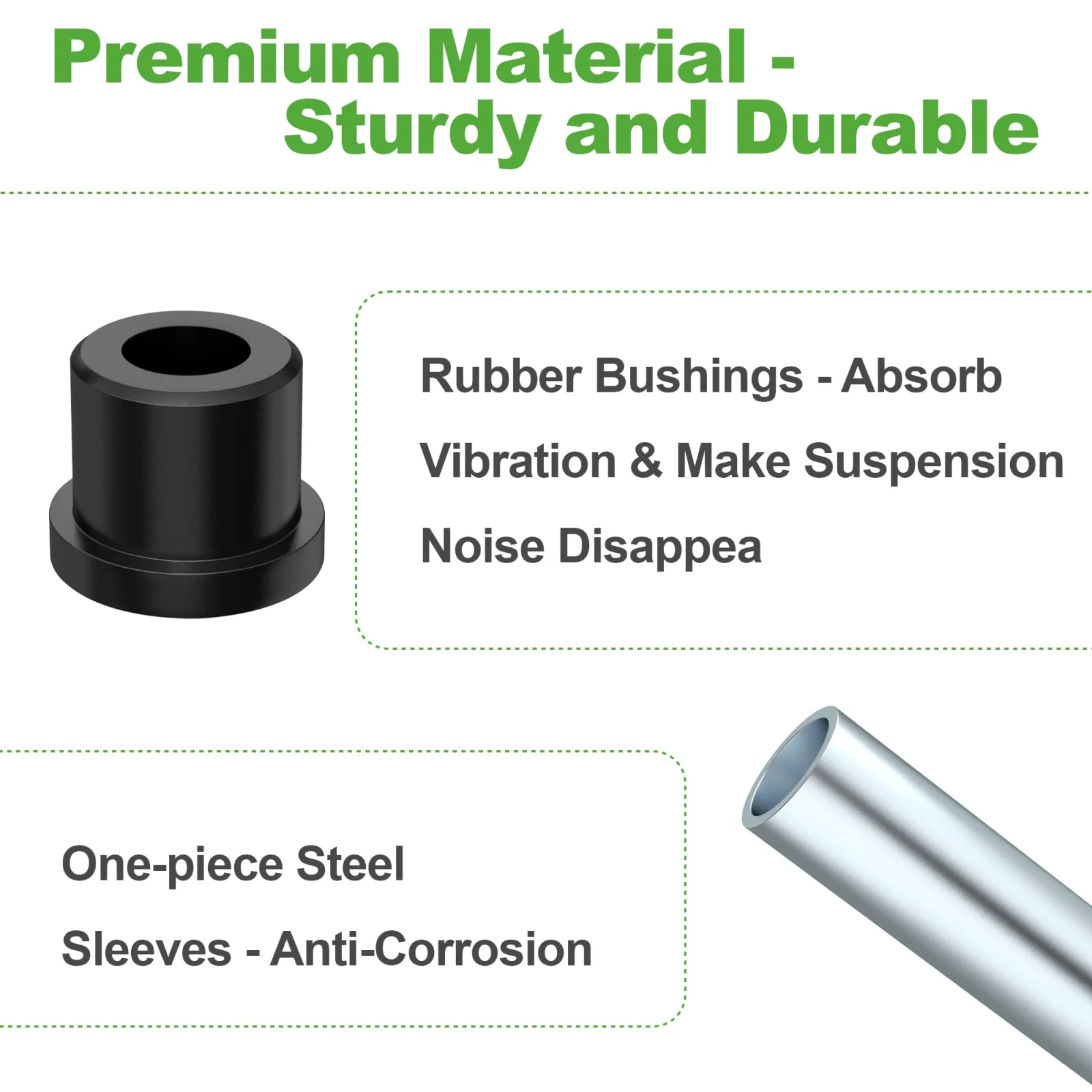 10L0L Rear Leaf Spring & Shackle Bushing Kit for E-Z-GO TXT (1994+) image 4