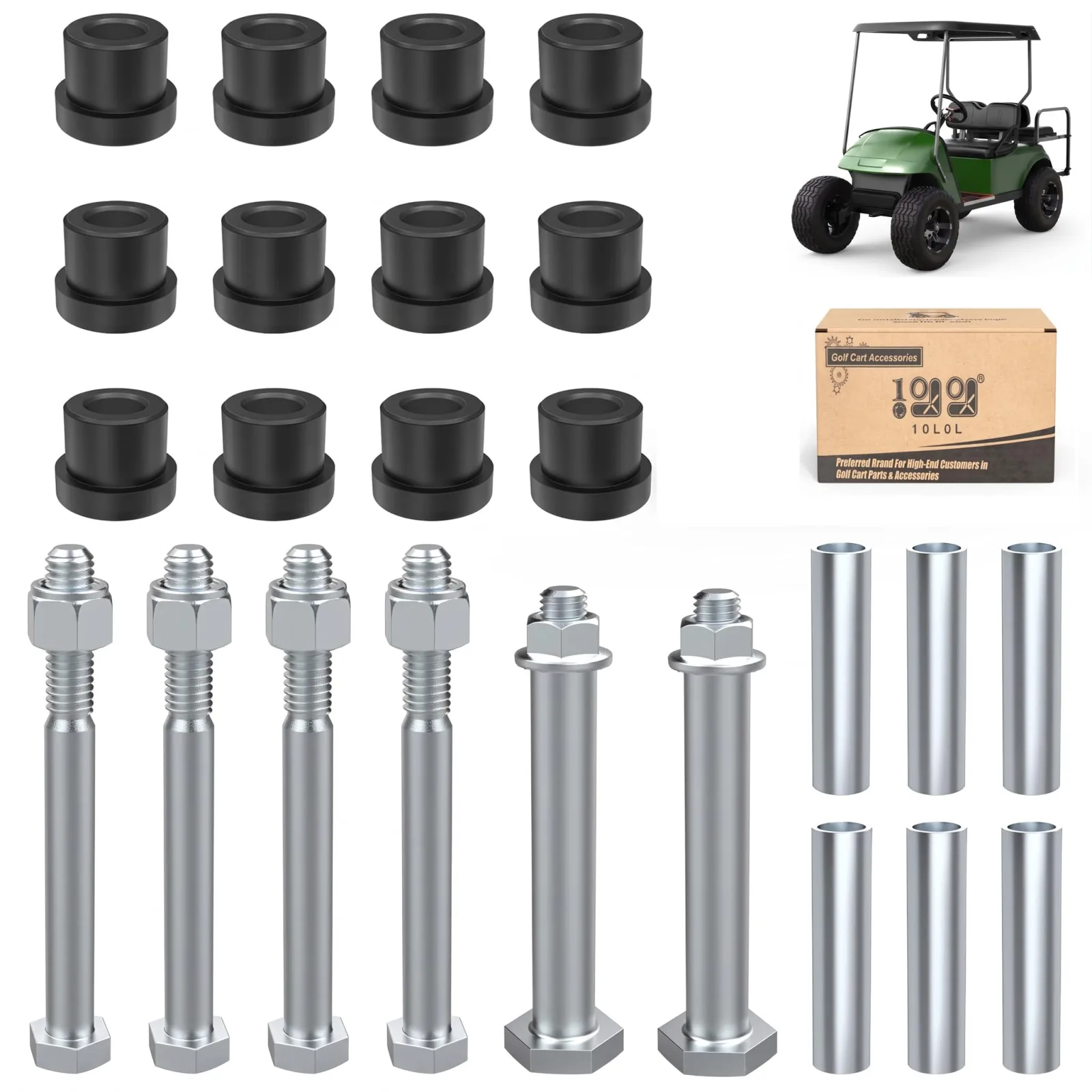 10L0L Rear Leaf Spring & Shackle Bushing Kit for E-Z-GO TXT (1994+)