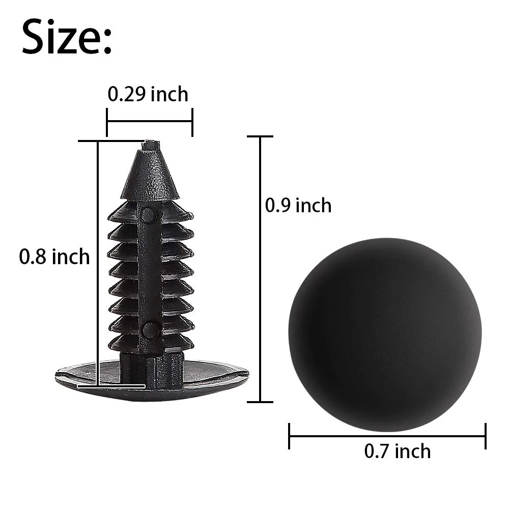 10L0L Golf Cart Plastic Push Rivets, 1/4 x 3/4 Inch image 2
