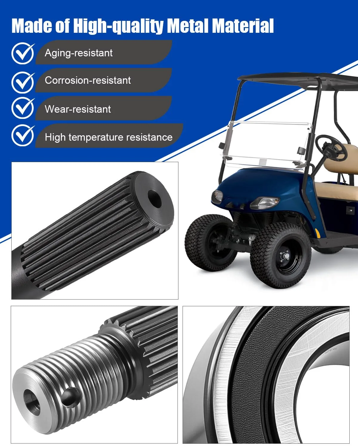 EMIHO Rear Axle Shaft Kit for E-Z-GO TXT and Medalist image 3