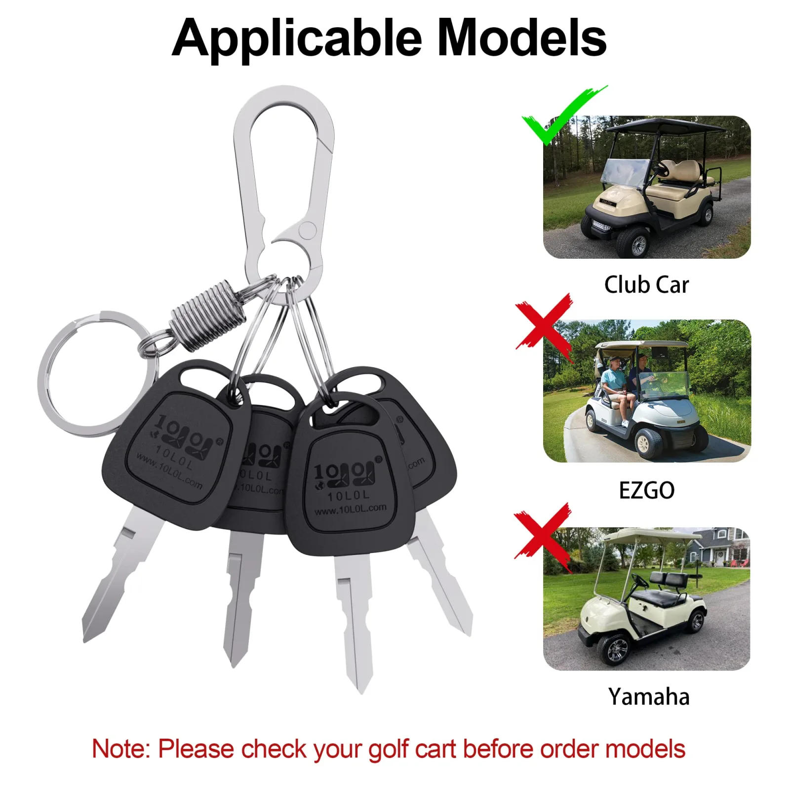 Club Car DS & Precedent Ignition Keys 1018163-01 image 4