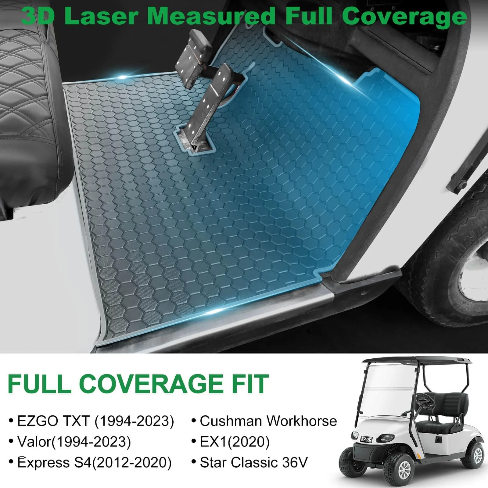 LEAPGOMAX Golf Cart Floor Mat for E-Z-GO TXT image 2