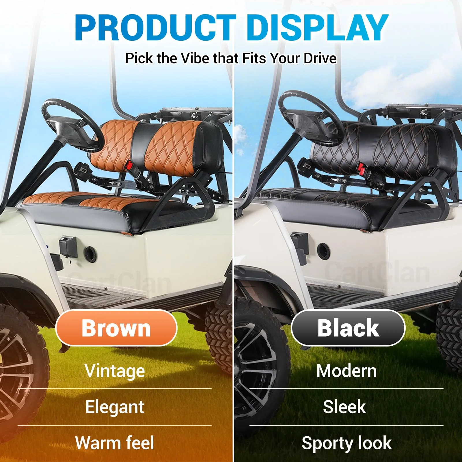 CartClan CT-0171 Club Car DS Front Seat Covers image 2
