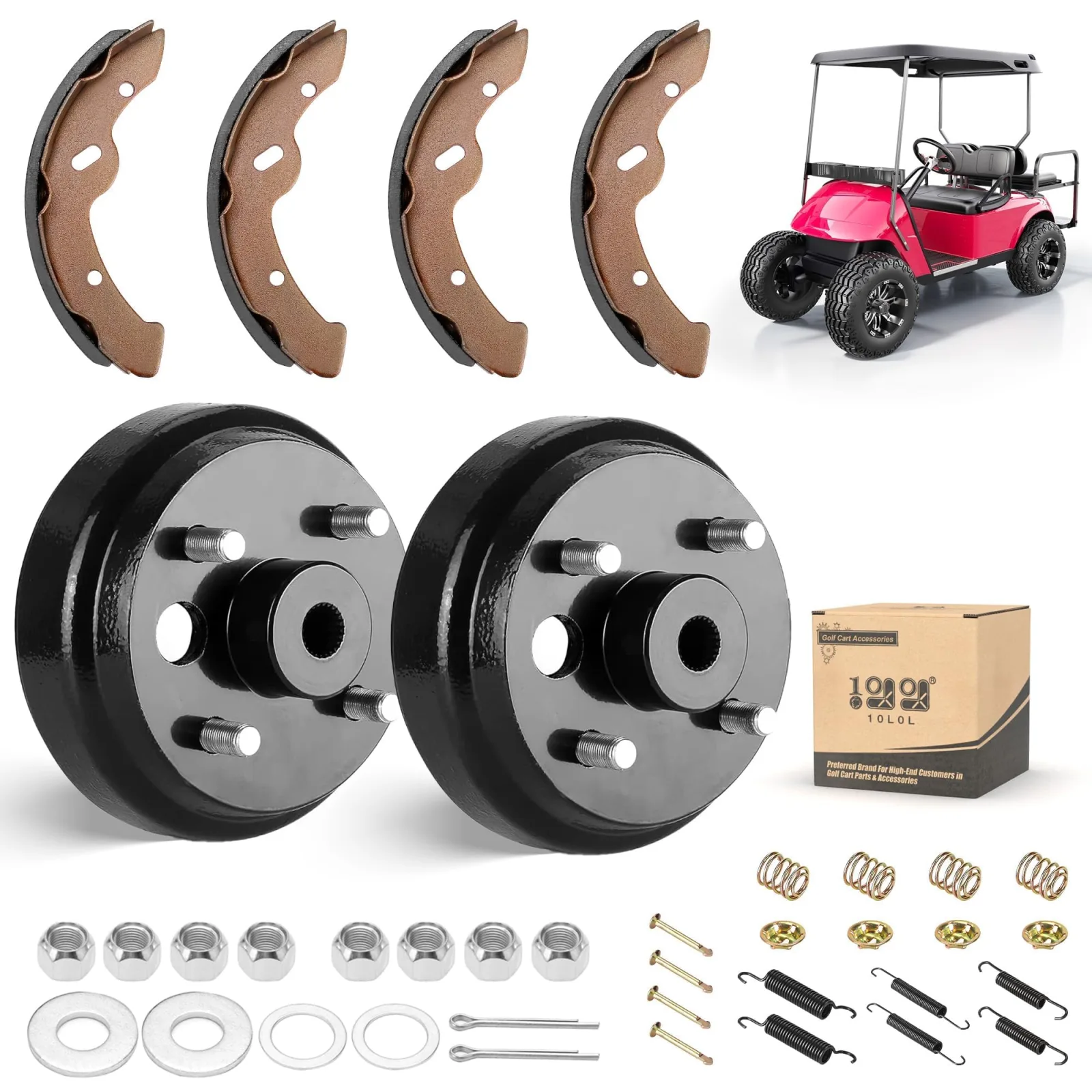 10L0L Rear Brake Drum Kit for E-Z-GO TXT 1997-2008