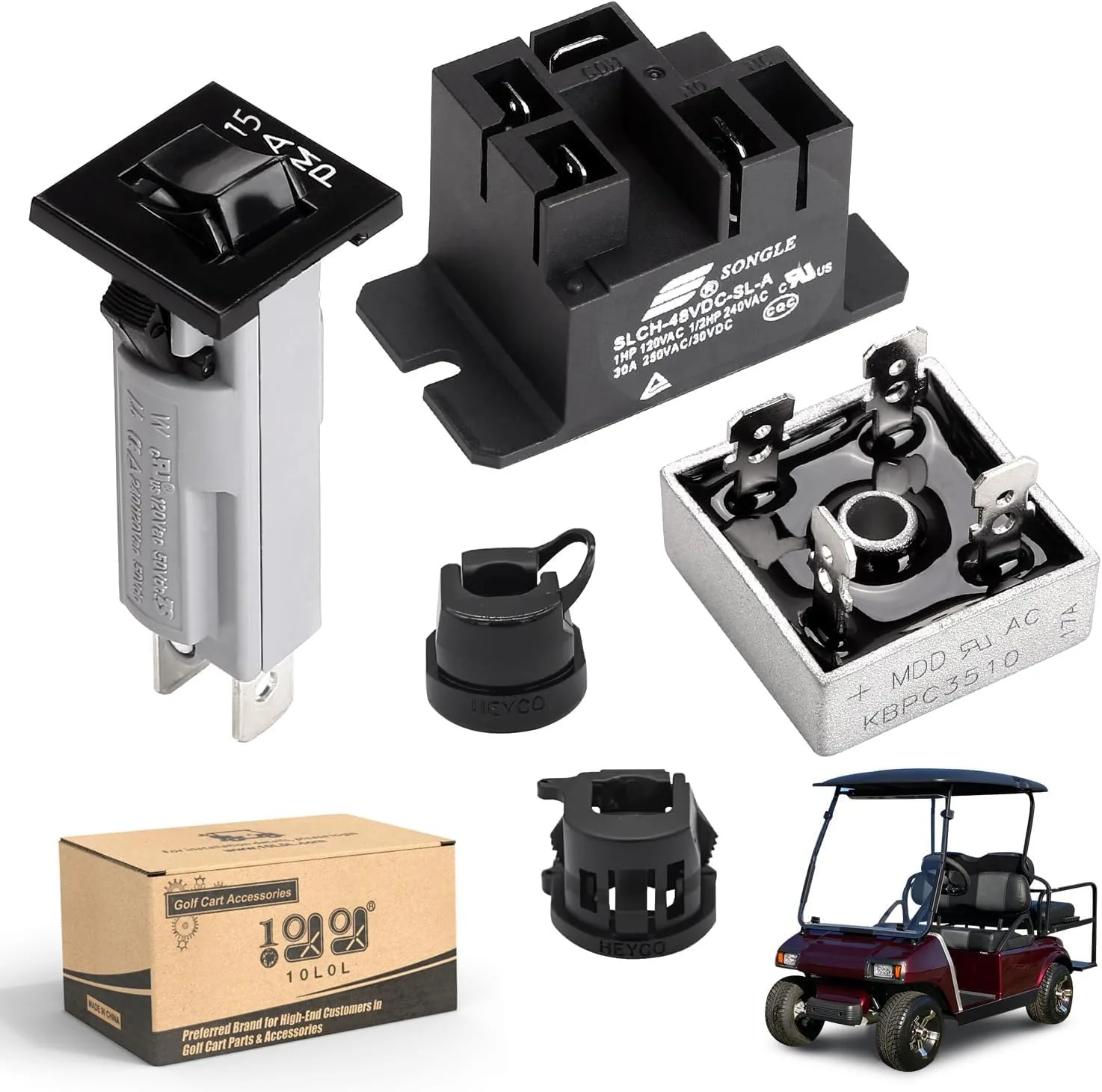 10L0L Club Car 48V PowerDrive 2 Charger Repair Kit