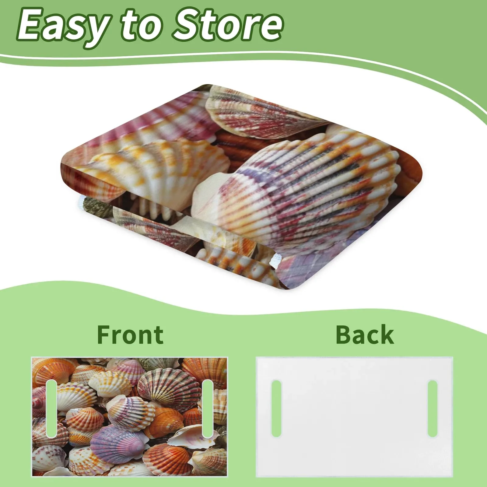 Tiveruda Seashells Golf Cart Seat Cover, 51 x 31 in image 4