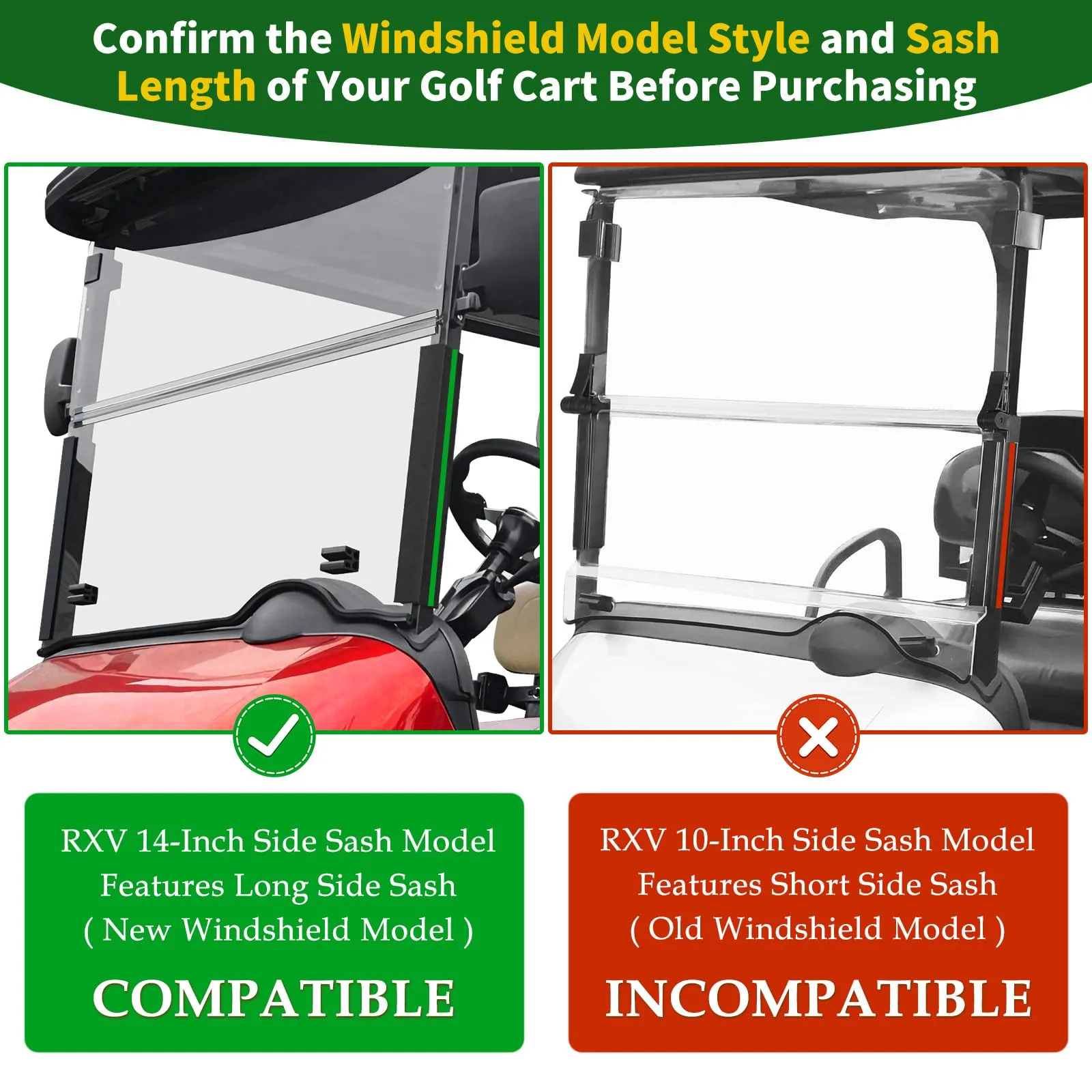 Cartalia WCRV610 Windshield Clips for E-Z-GO RXV image 3