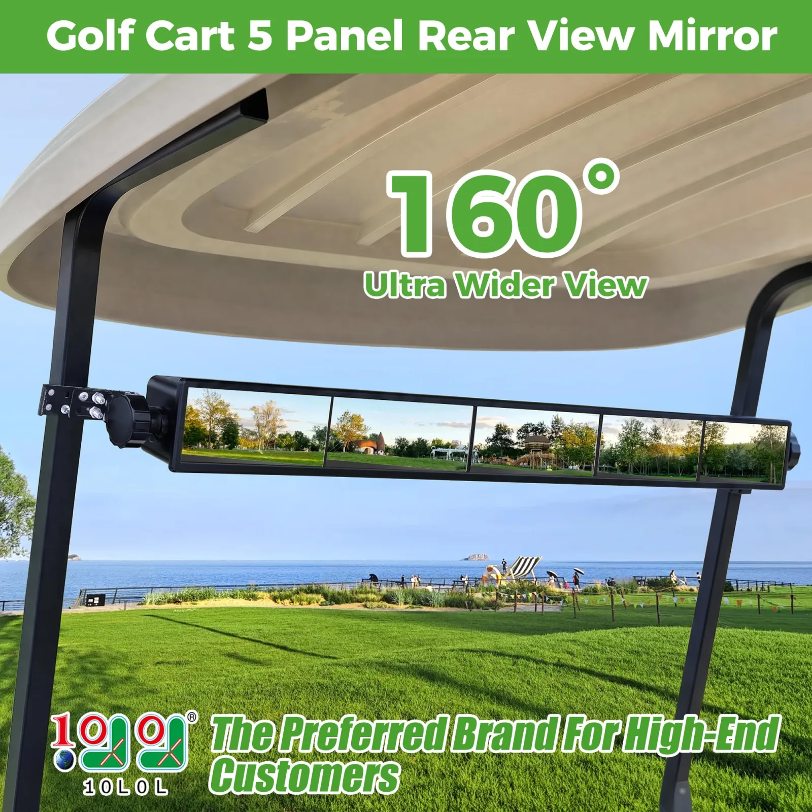 10L0L 5-Panel Golf Cart Rearview Mirror 00079 image 2