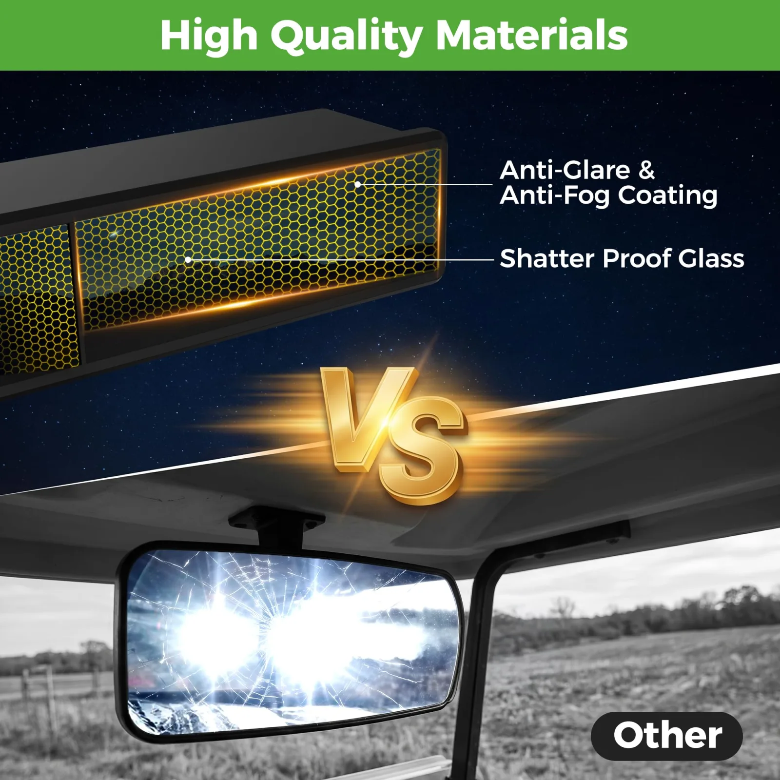 10L0L 5-Panel Golf Cart Rearview Mirror 00079 image 4