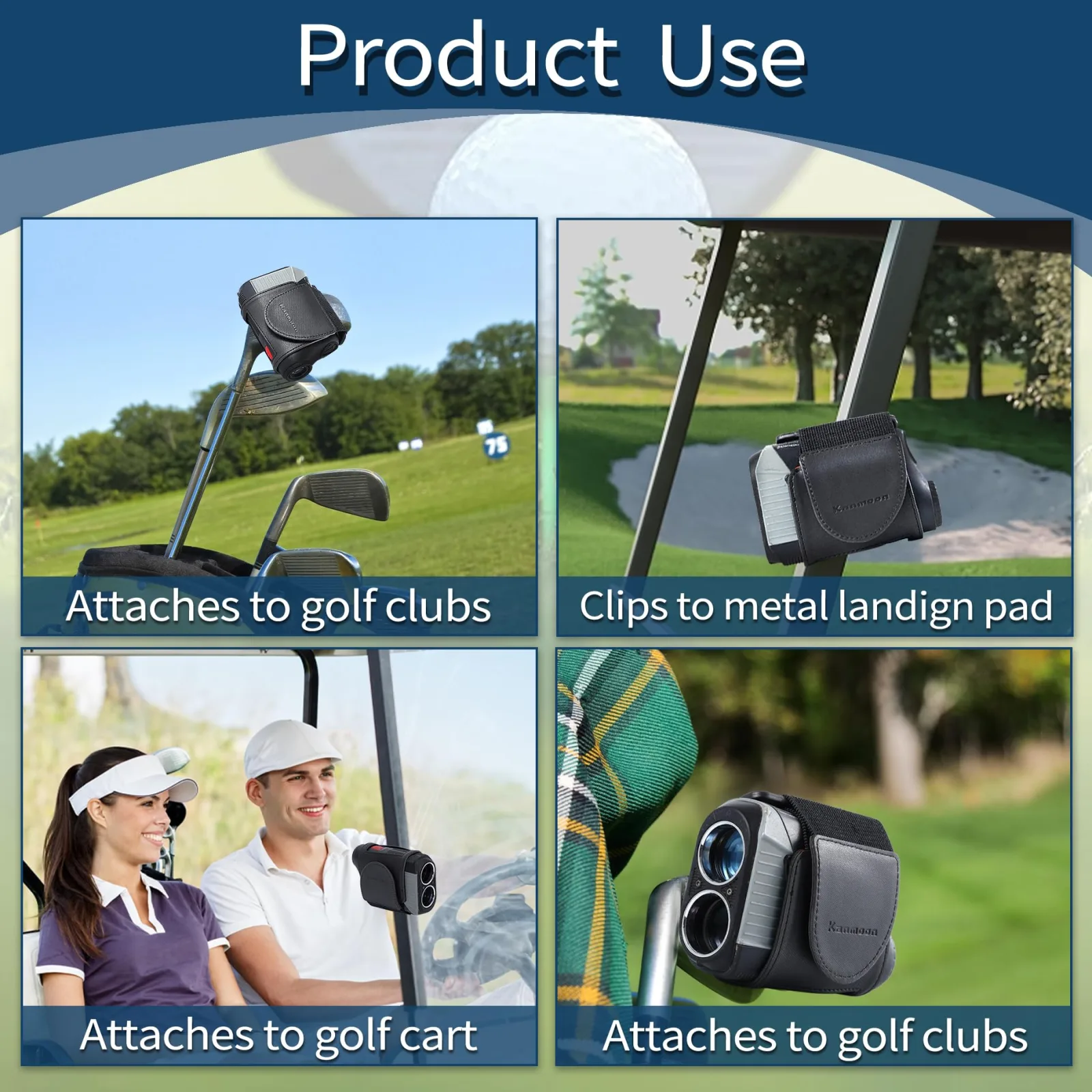 Kanmoon Magnetic Rangefinder Strap Holder for Golf Carts image 3