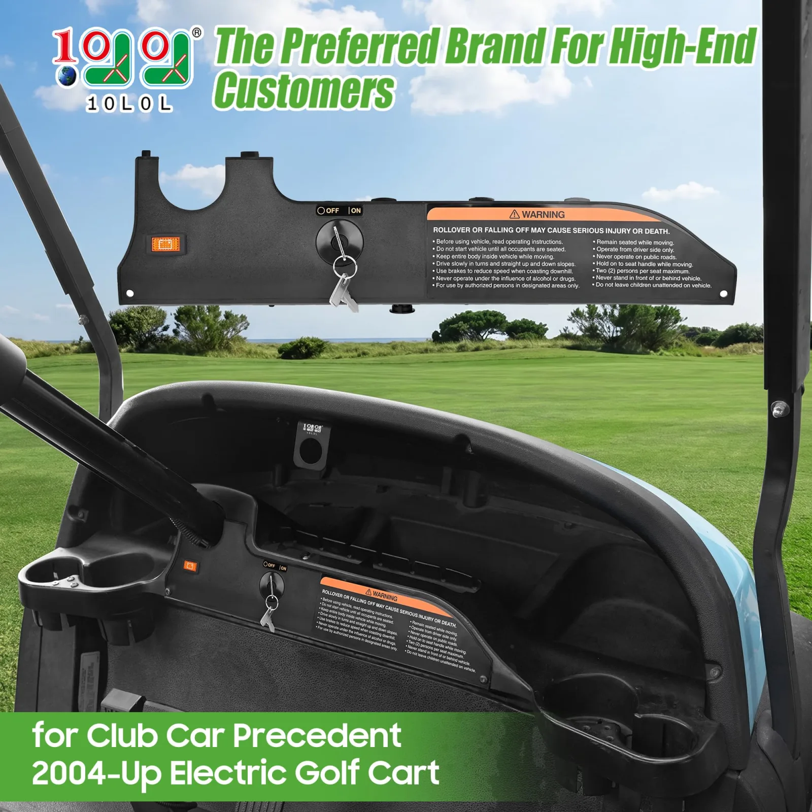 10L0L Club Car Precedent Dash Panel Instrument Kit image 2