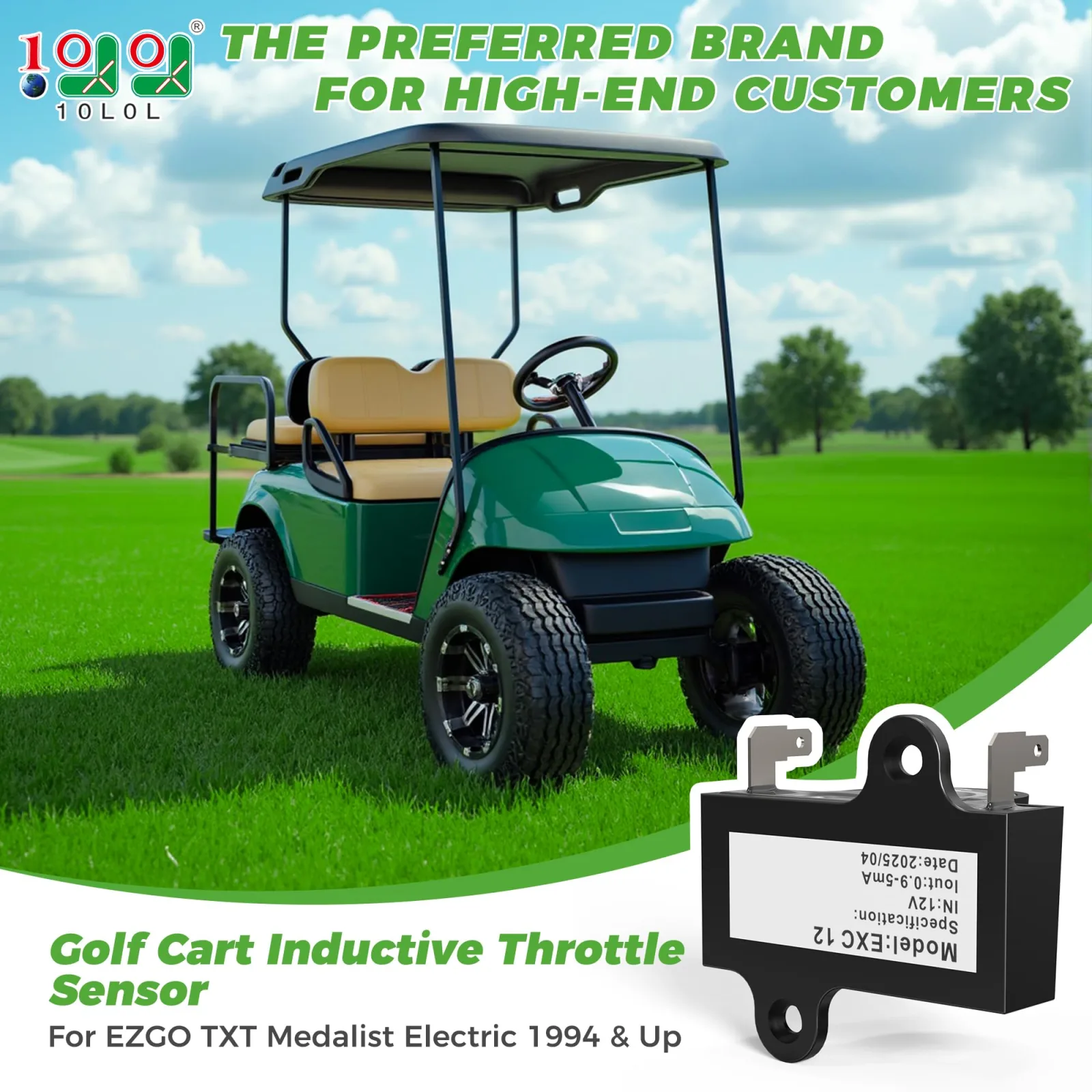 10L0L Throttle Sensor for E-Z-GO TXT Electric Carts image 2