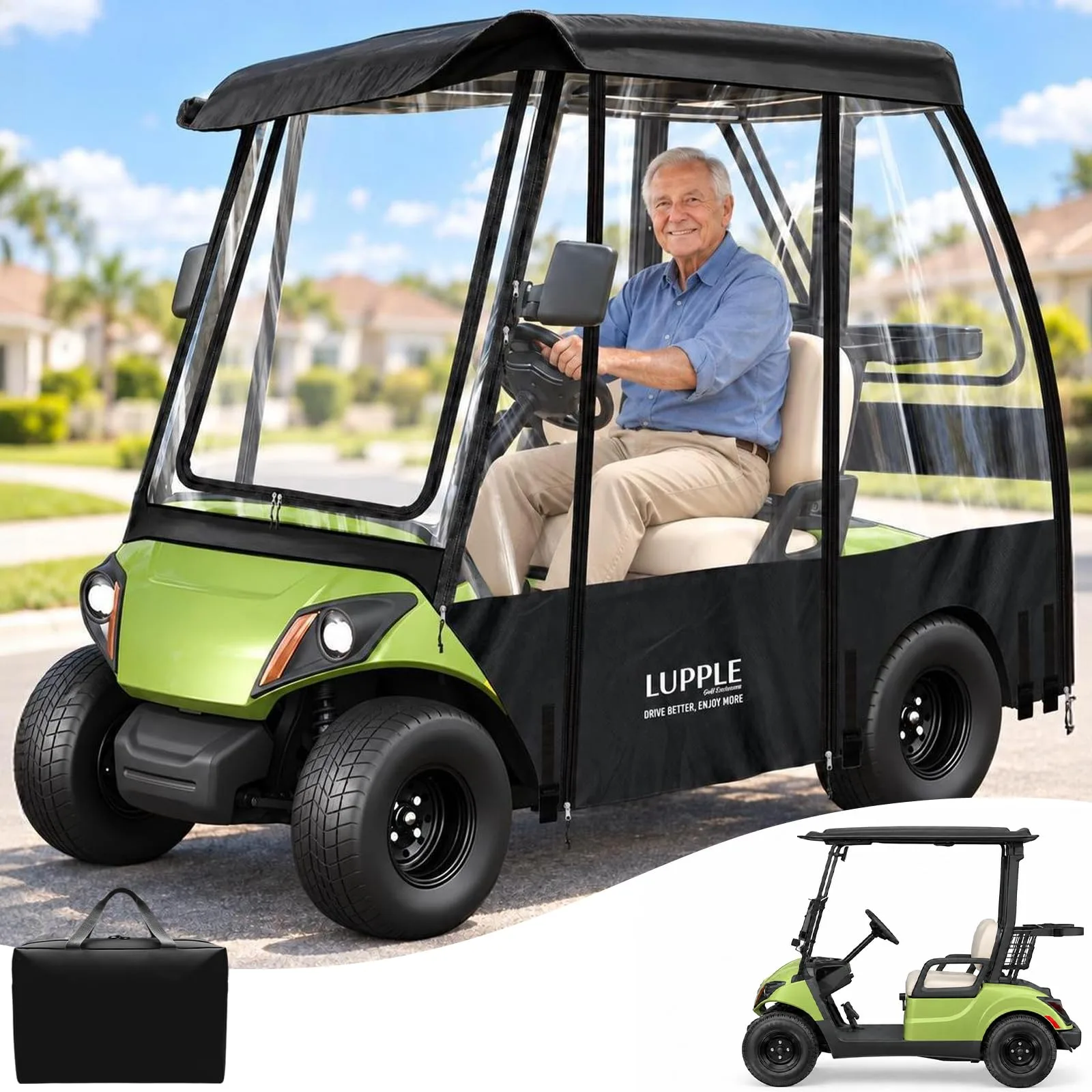 LUPPLE Golf Cart Enclosure for Yamaha G29 Drive2