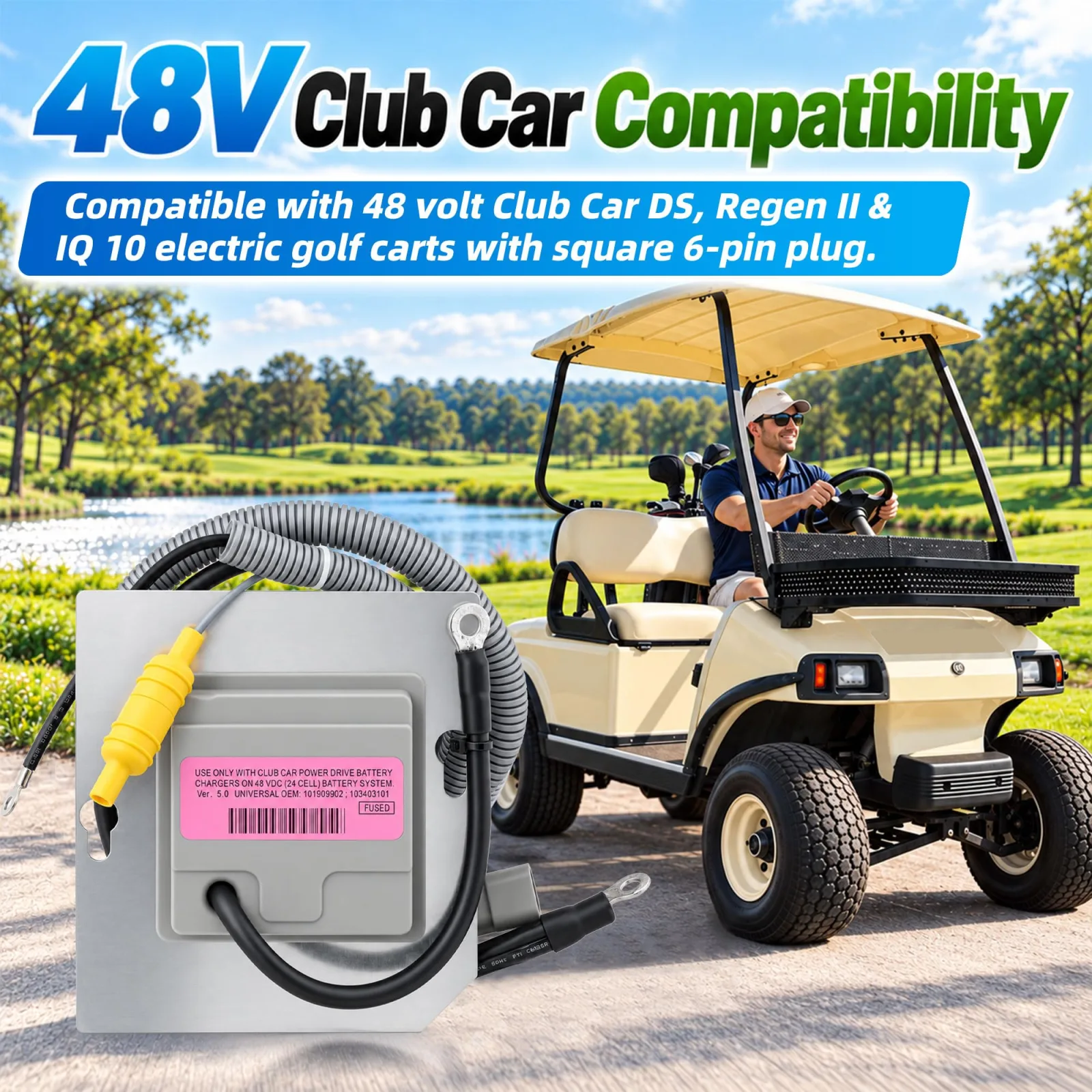 Roykaw G-0230N 48V OBC for Club Car DS and IQ 10 image 3