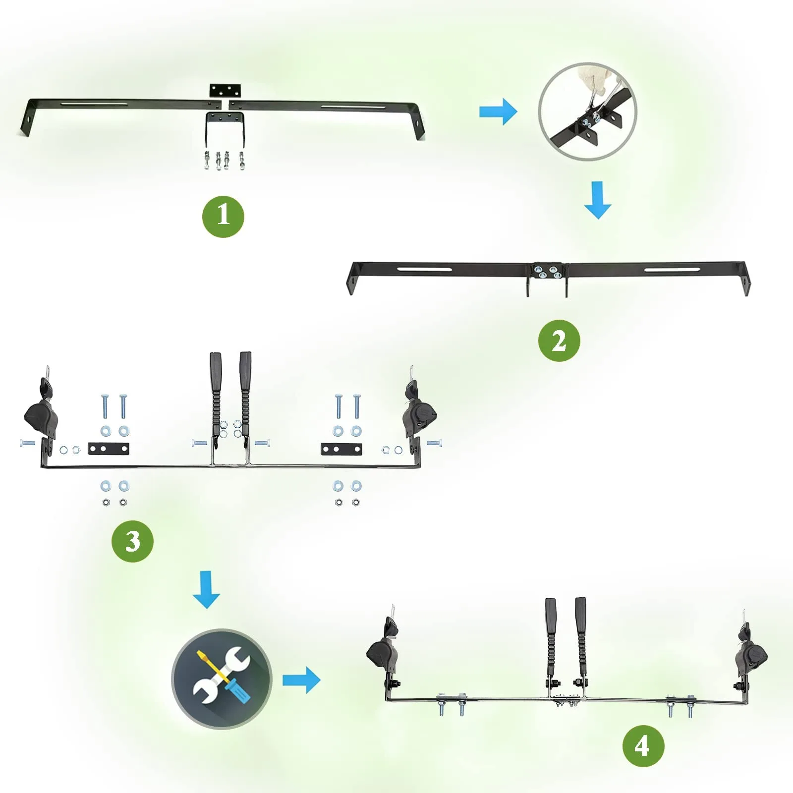 AIWEILUCK Golf Cart Retractable Seat Belt Bracket Kit image 3