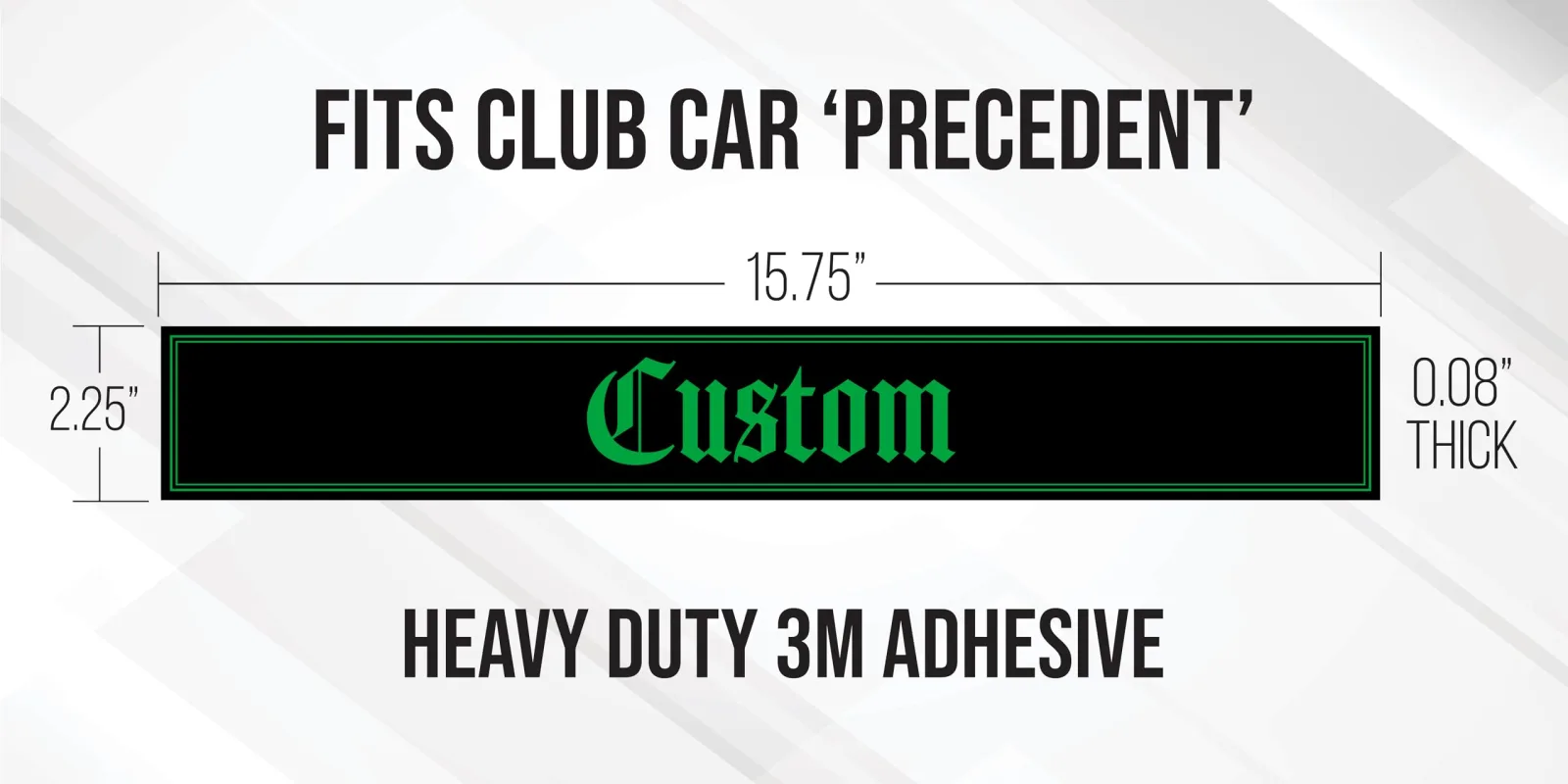 Custom Name Plate for Club Car Precedent Golf Cart image 4