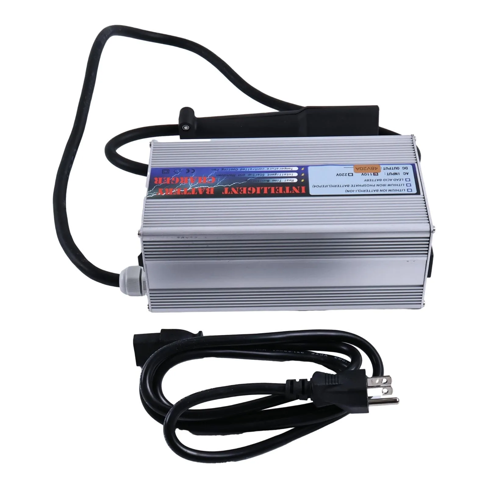HOLDWELL 48V 20A Golf Cart Charger — 3‑Pin Plug for Yamaha Drive G29 image 2