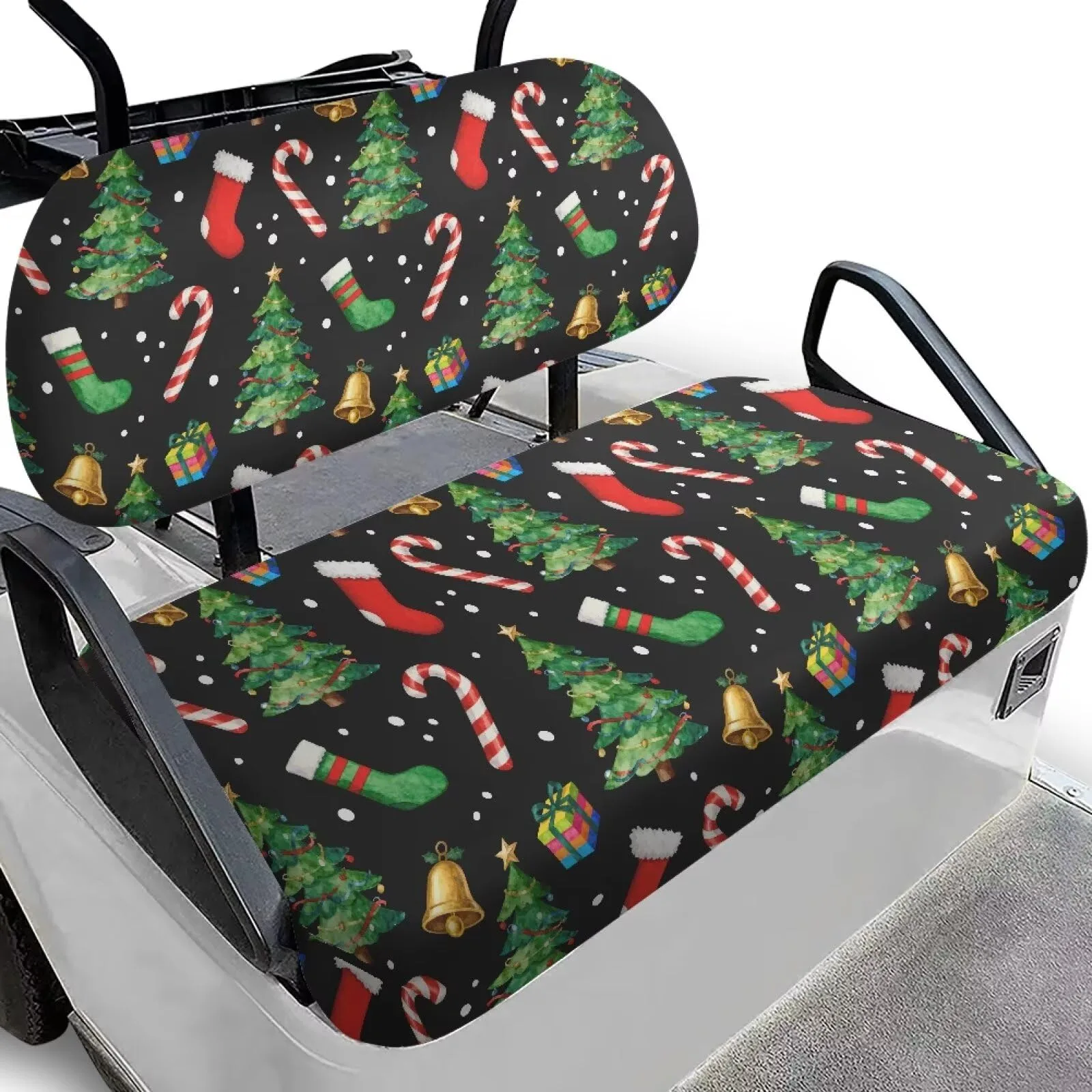 Quidrwyo Christmas Trees Golf Cart Seat Cover Set