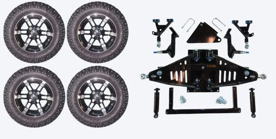 3G 6" Lift Kit Combo with 12" Hulk Wheels for Yamaha Drive II (K1549-New12)