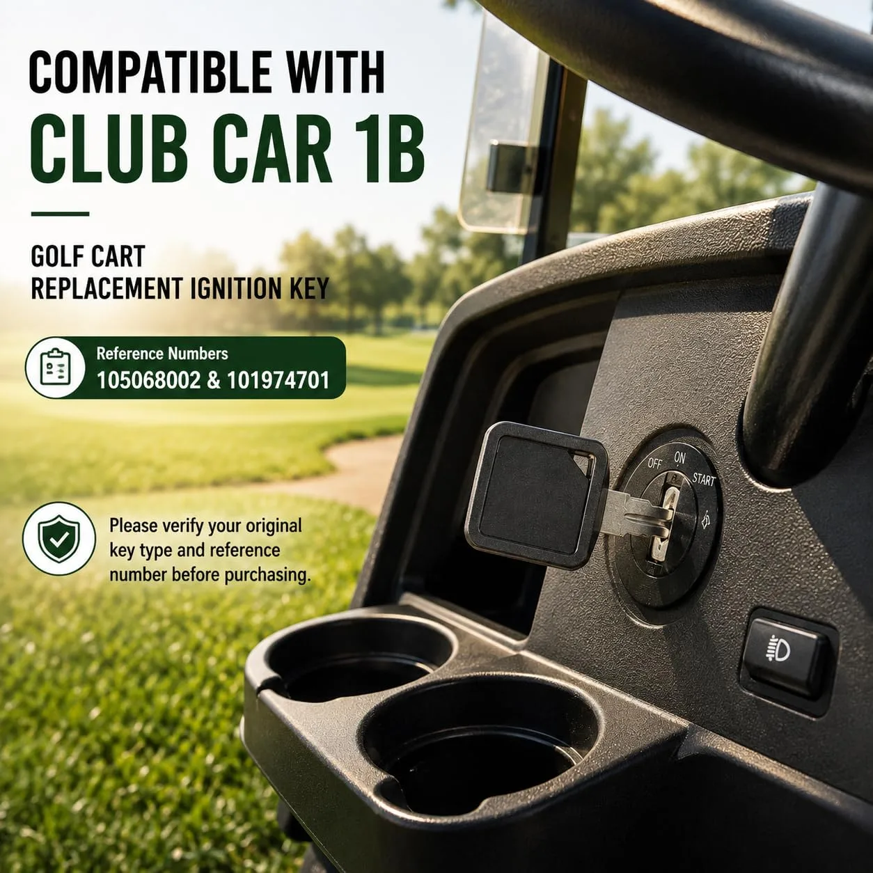 BestRec Replacement Keys for Club Car 1B Golf Cart image 3