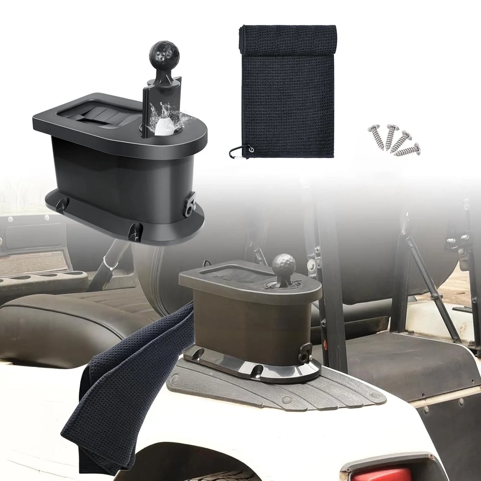 Orle Oko Golf Cart Ball Washer and Club Cleaner Kit