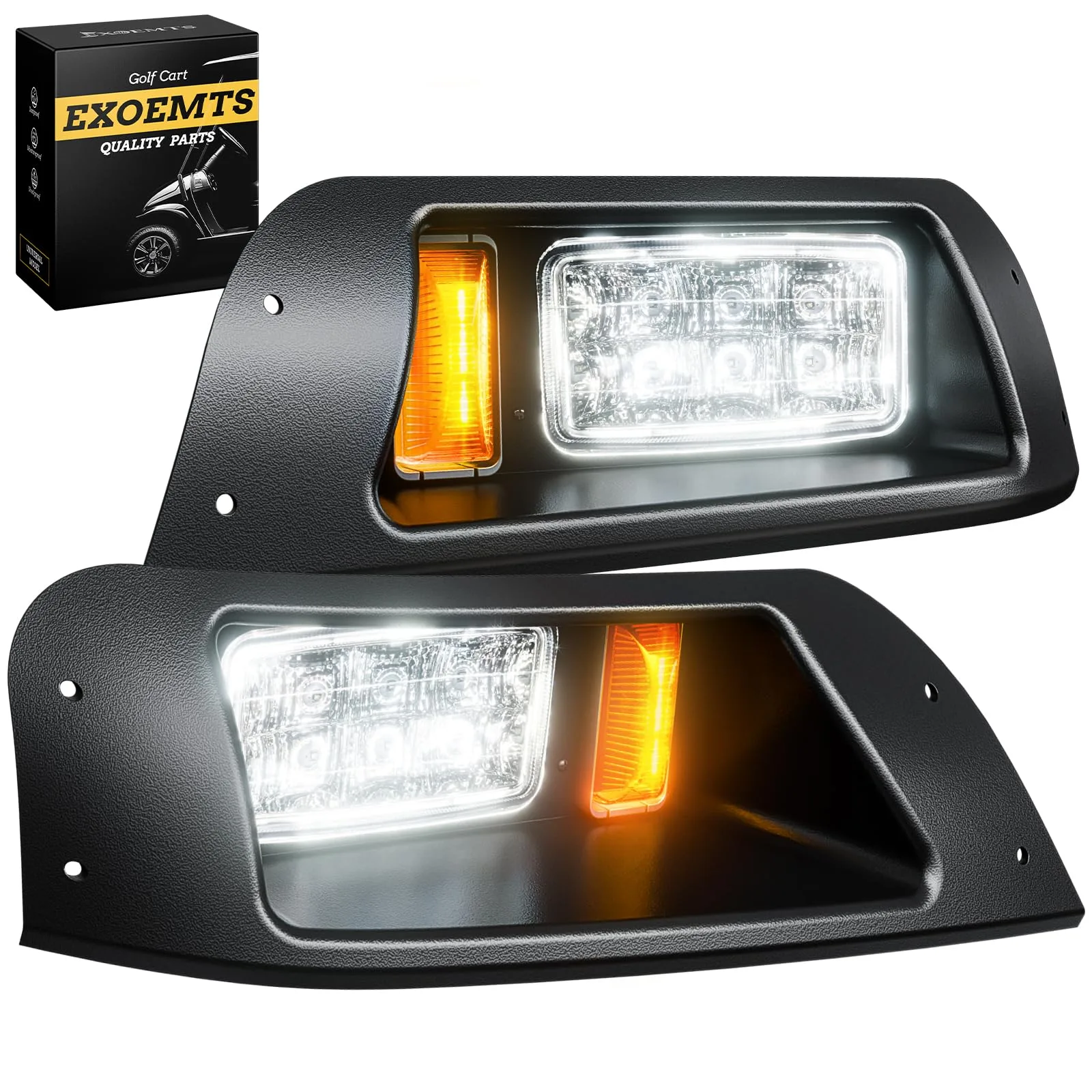 EXOEMTS 12V LED Headlight Kit for E-Z-GO TXT 1996-2013