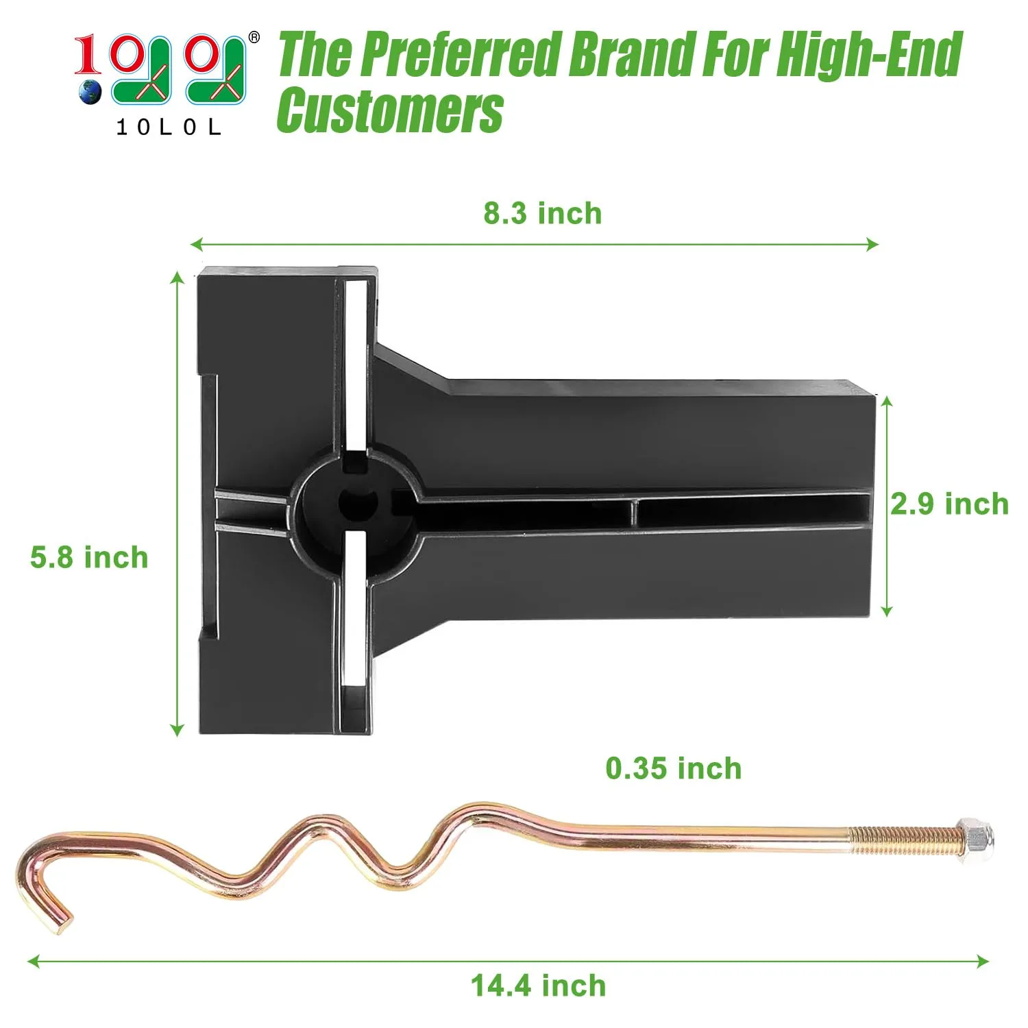 10L0L Battery Hold-Down Plate Kit for Club Car Precedent image 2