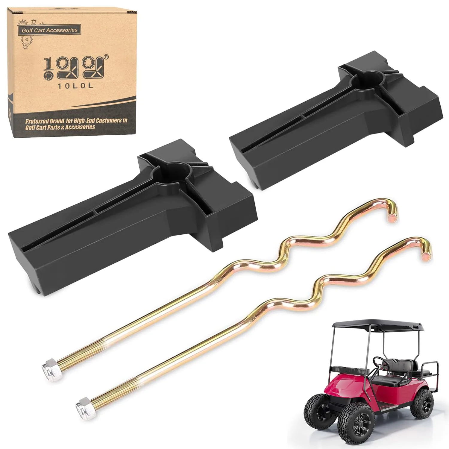 10L0L Battery Hold-Down Plate Kit for Club Car Precedent
